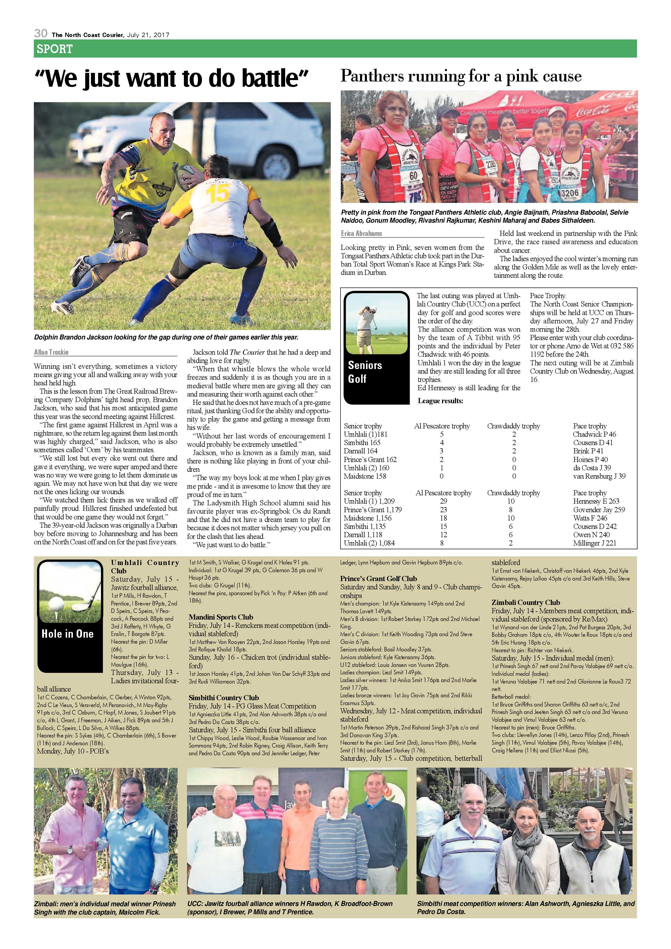 The North Coast Courier – 21 July 2017 page 30