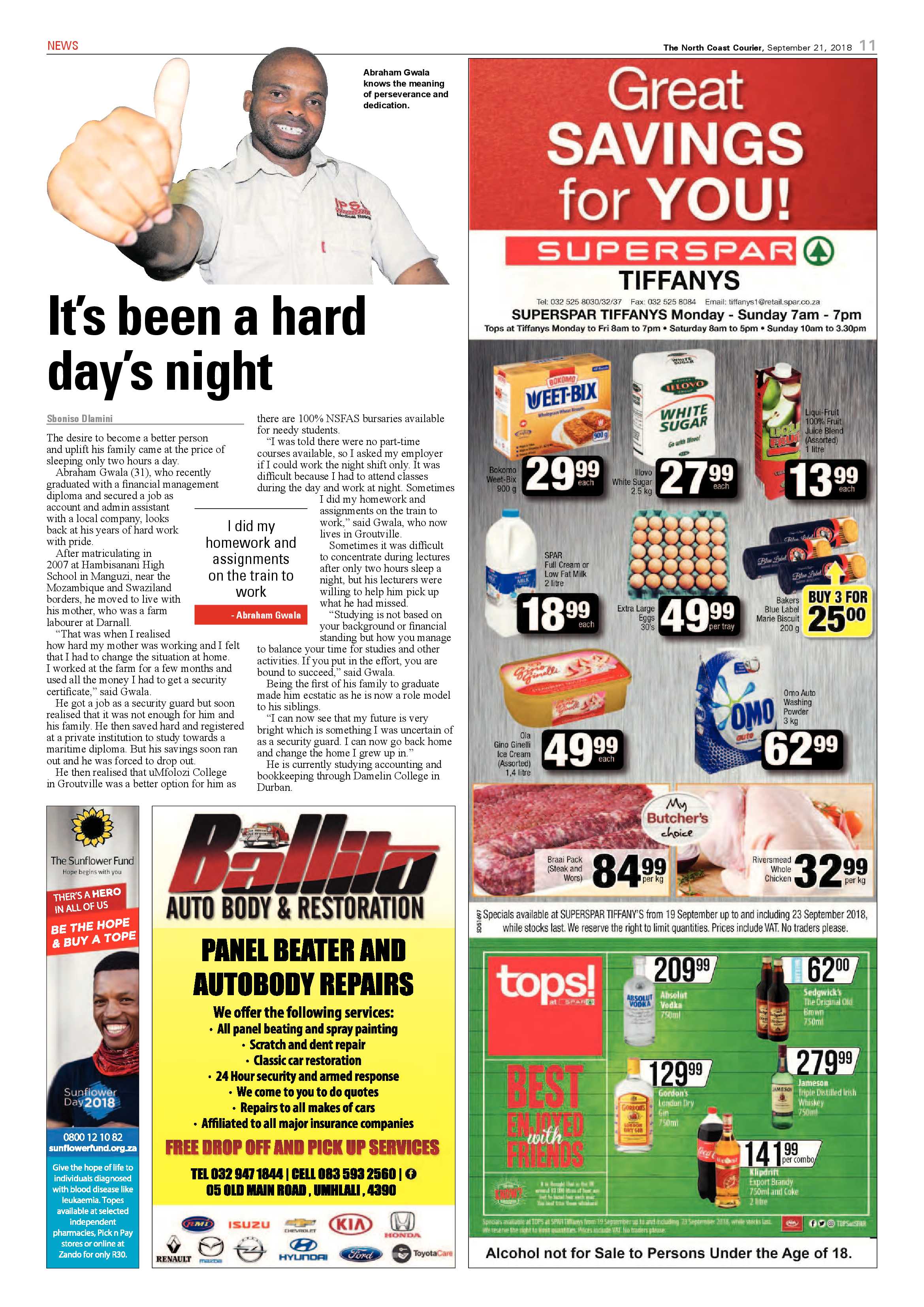 The North Coast Courier – 21 September 2018 page 11