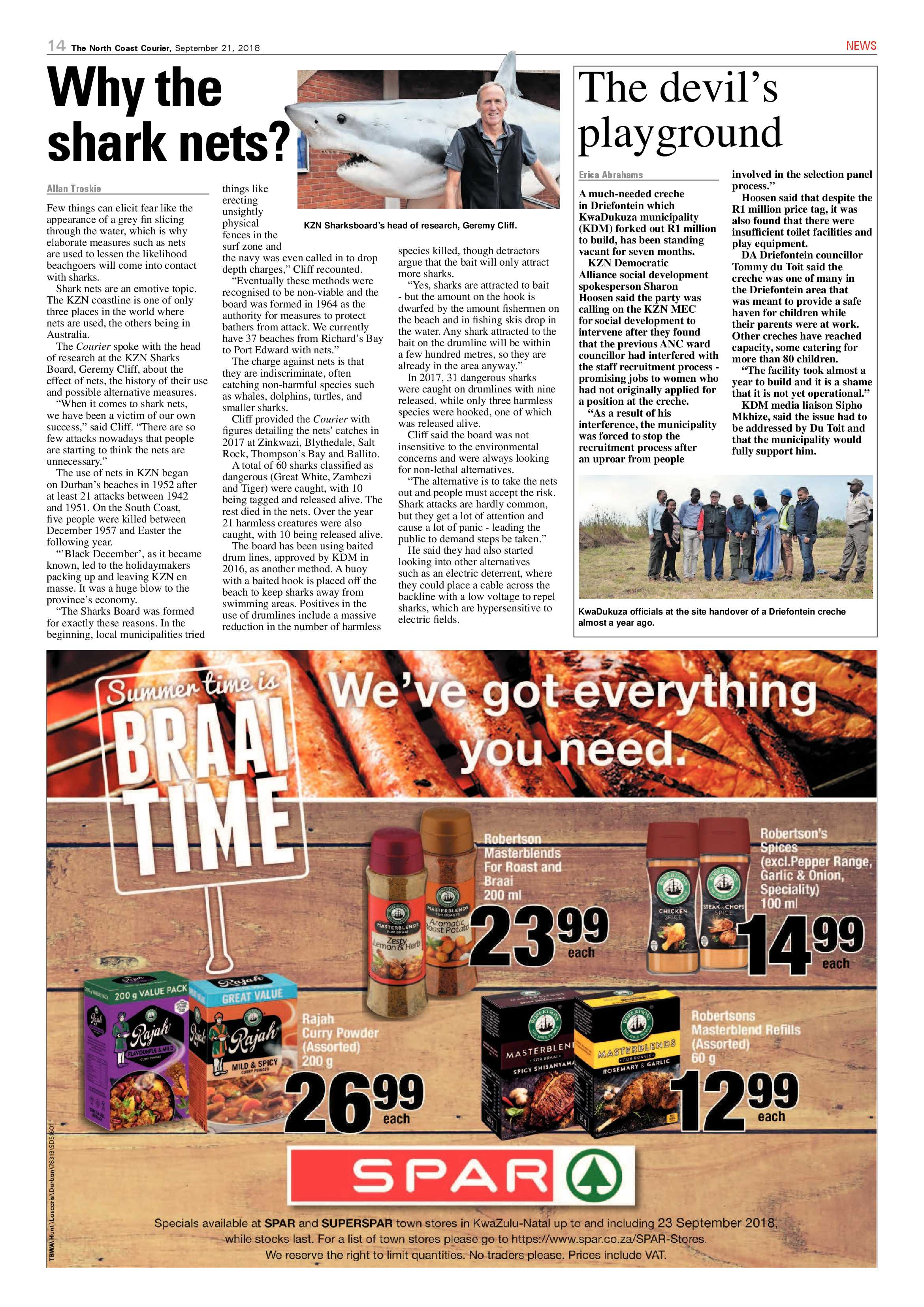 The North Coast Courier – 21 September 2018 page 14
