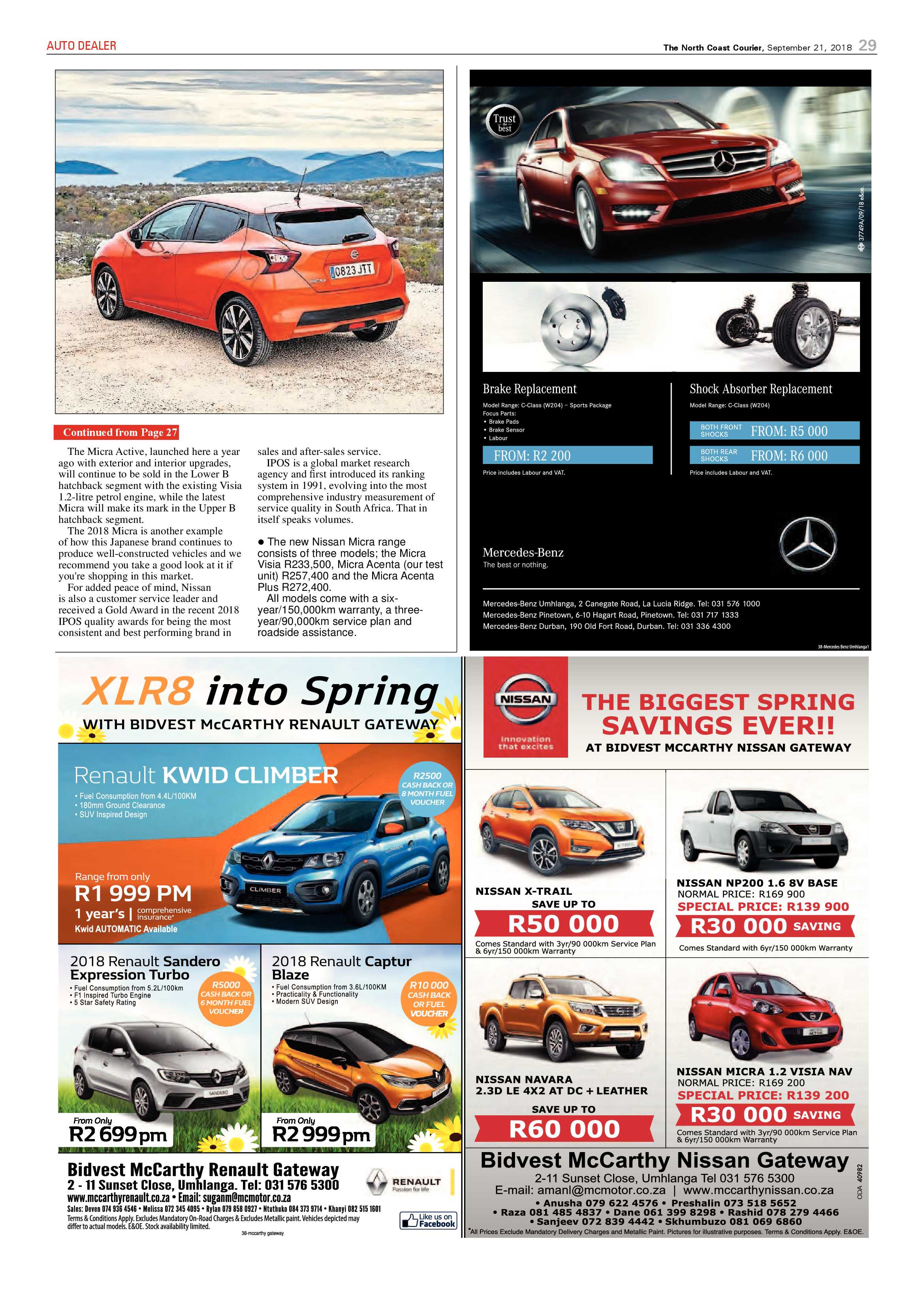 The North Coast Courier – 21 September 2018 page 29