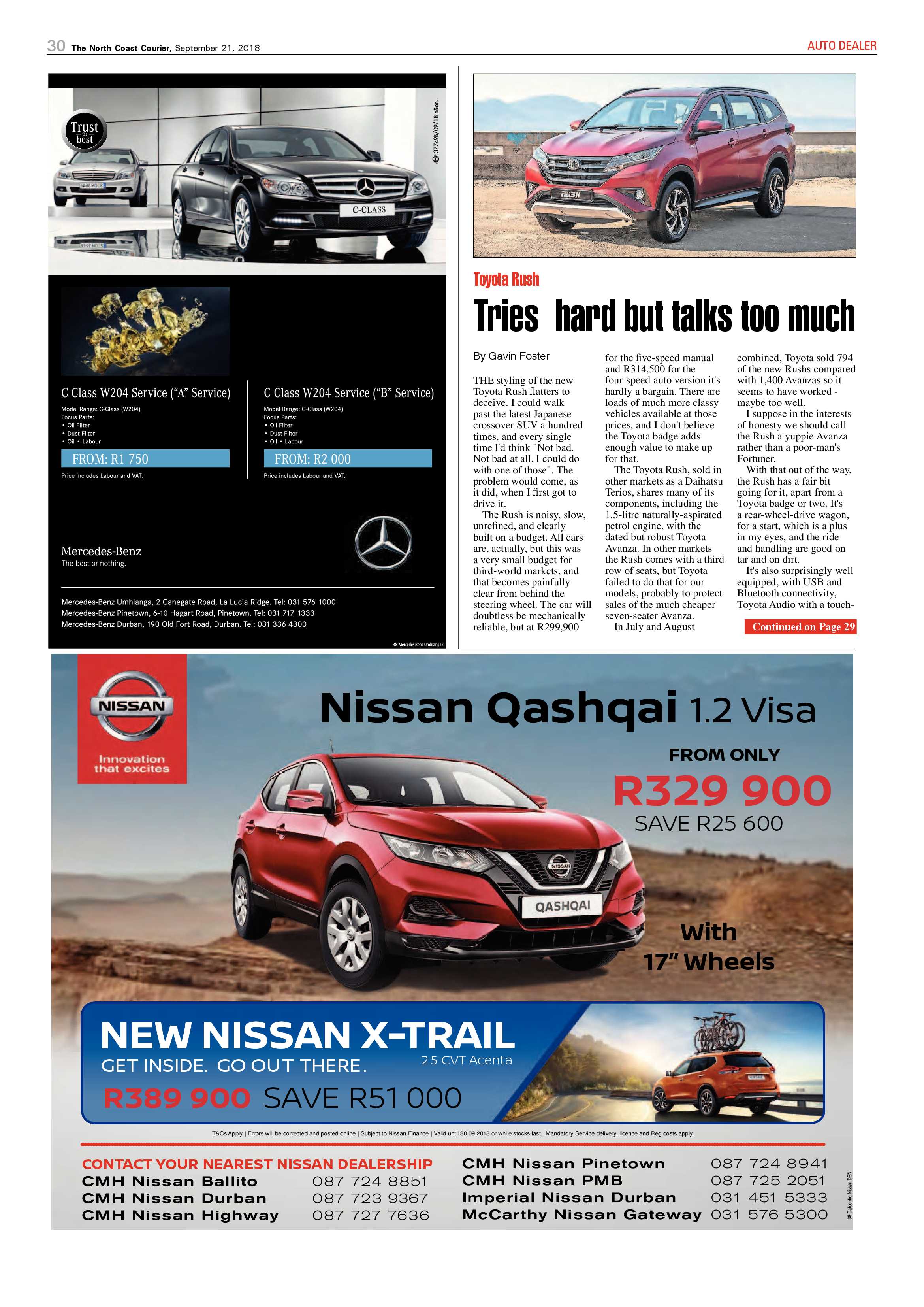 The North Coast Courier – 21 September 2018 page 30