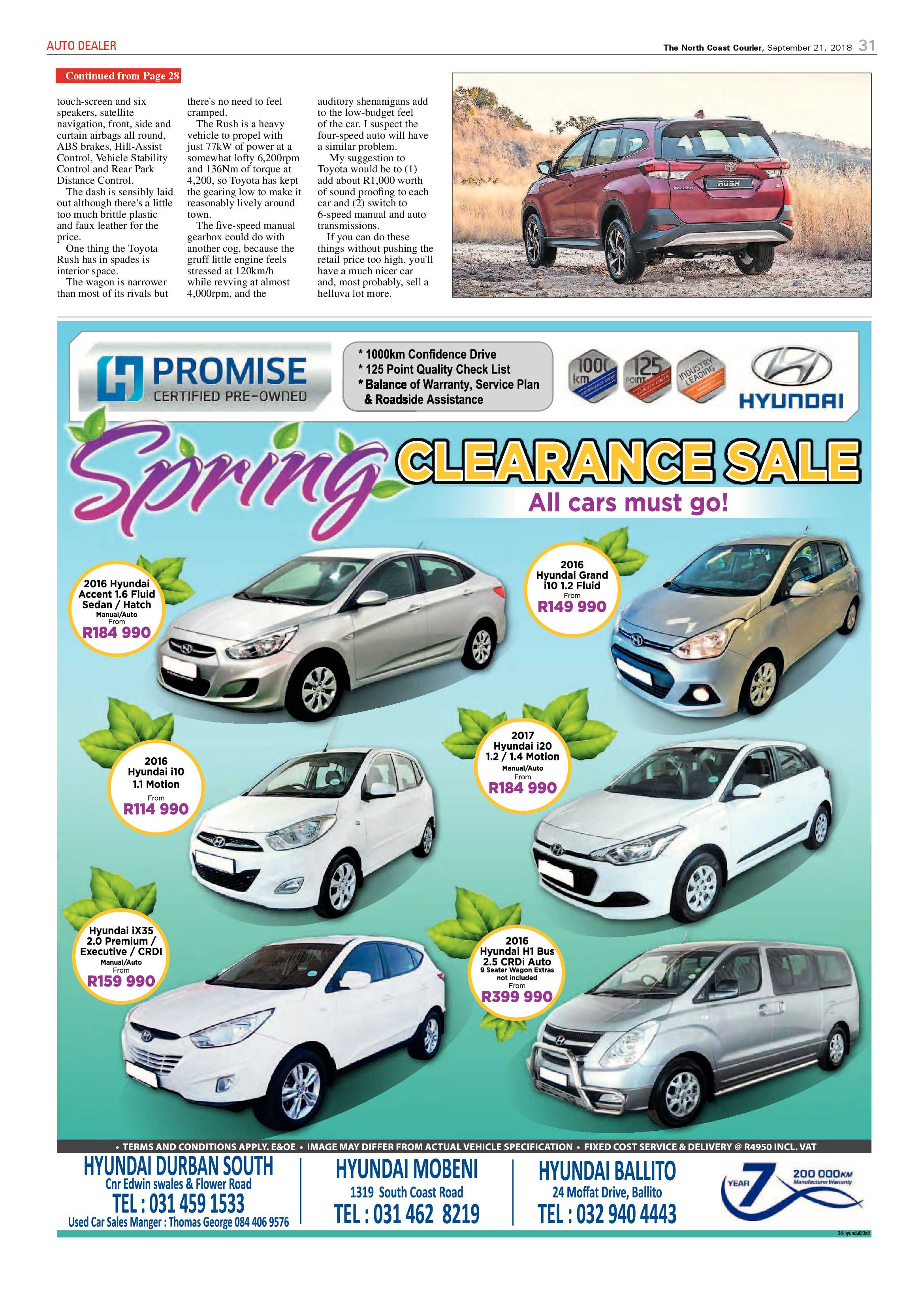 The North Coast Courier – 21 September 2018 page 31