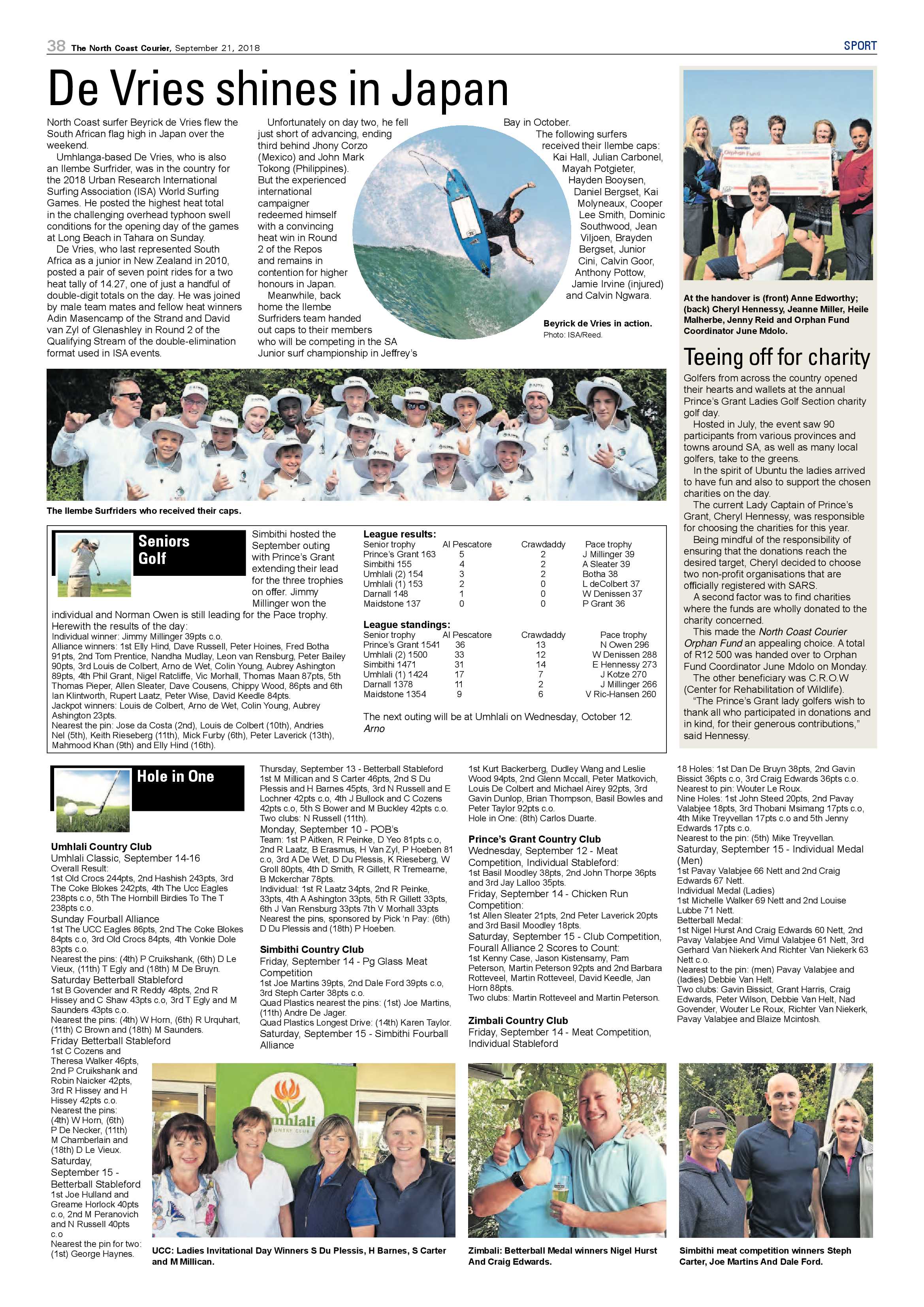 The North Coast Courier – 21 September 2018 page 38