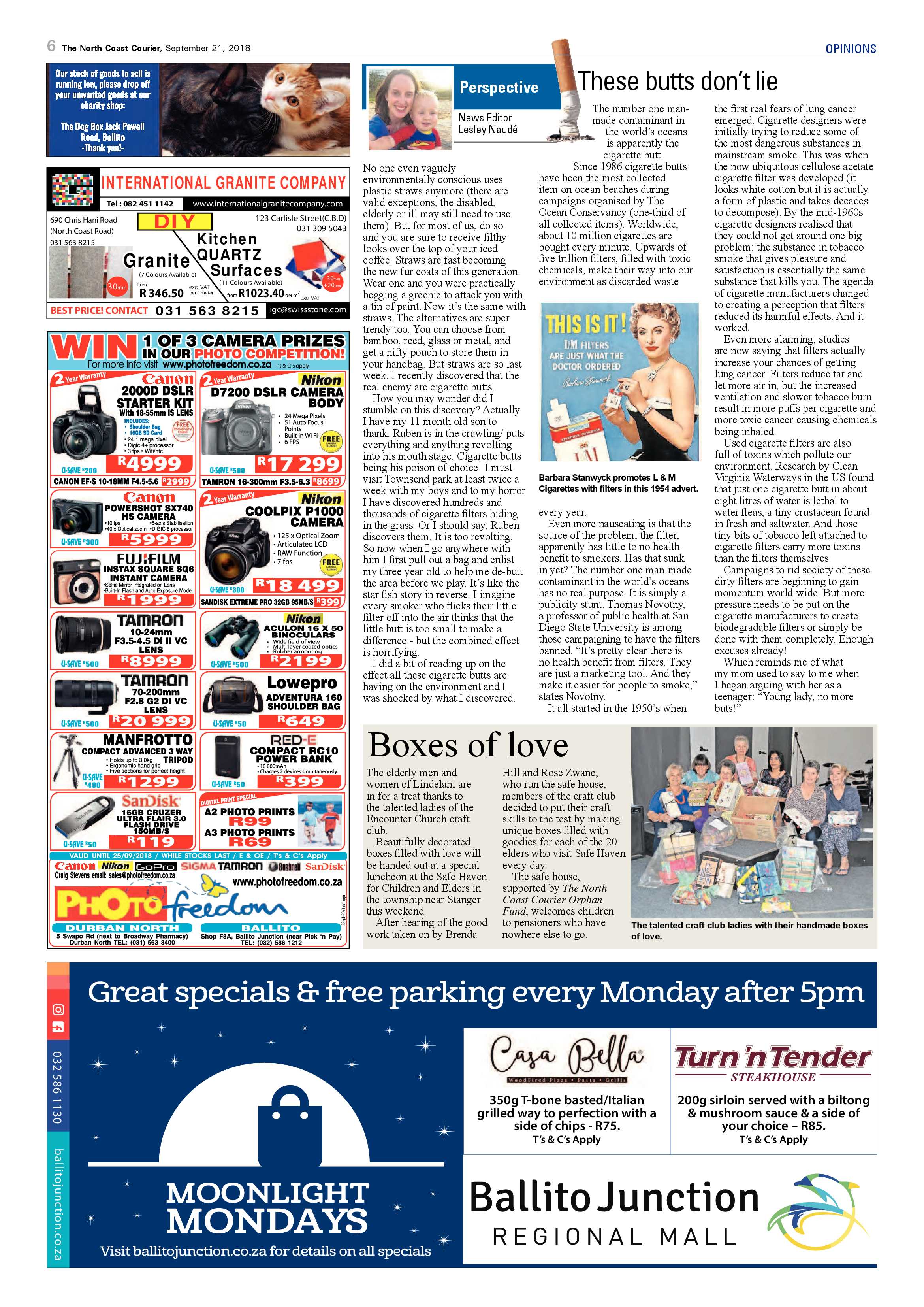 The North Coast Courier – 21 September 2018 page 6