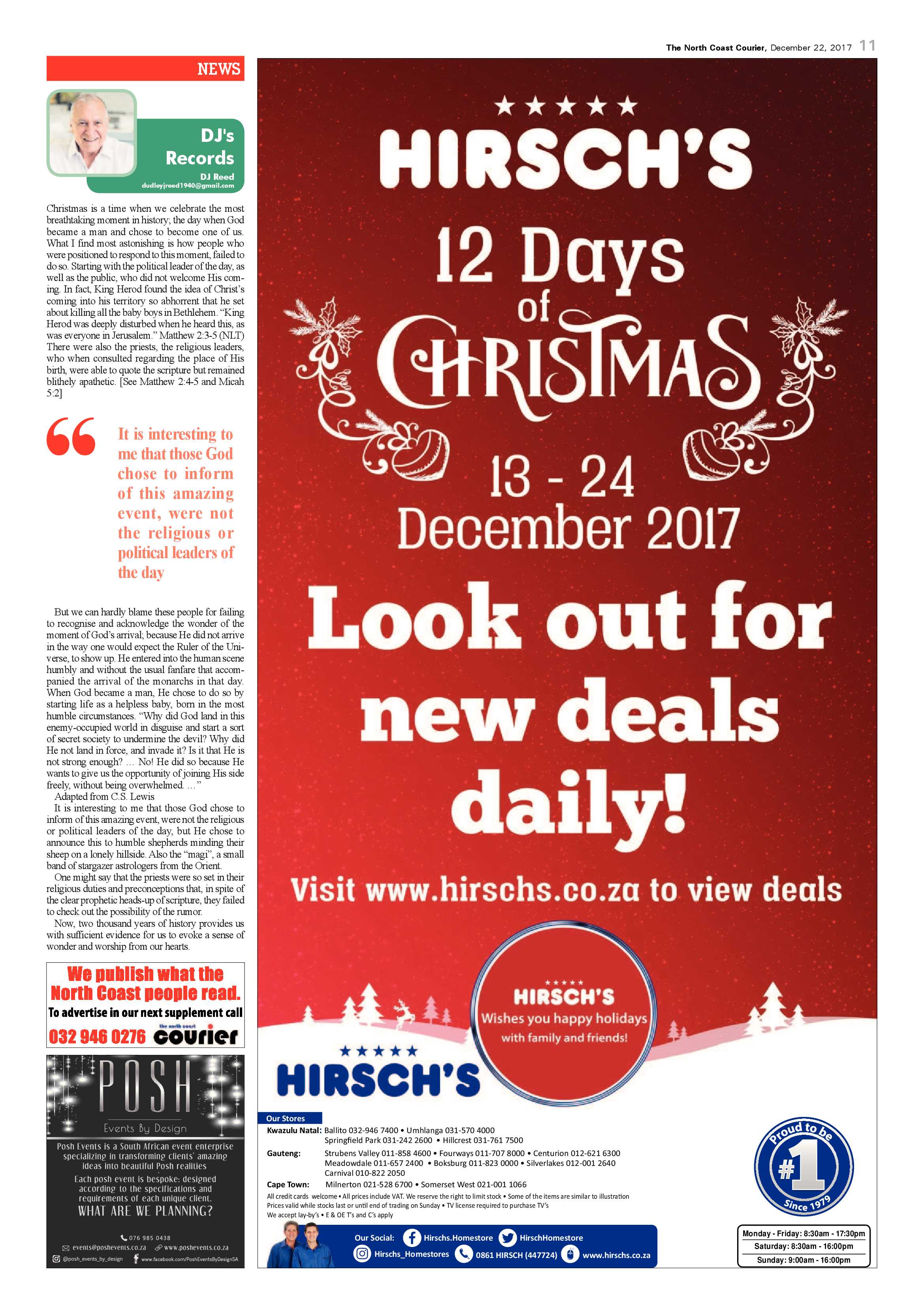 The North Coast Courier – 22 December 2017 page 11
