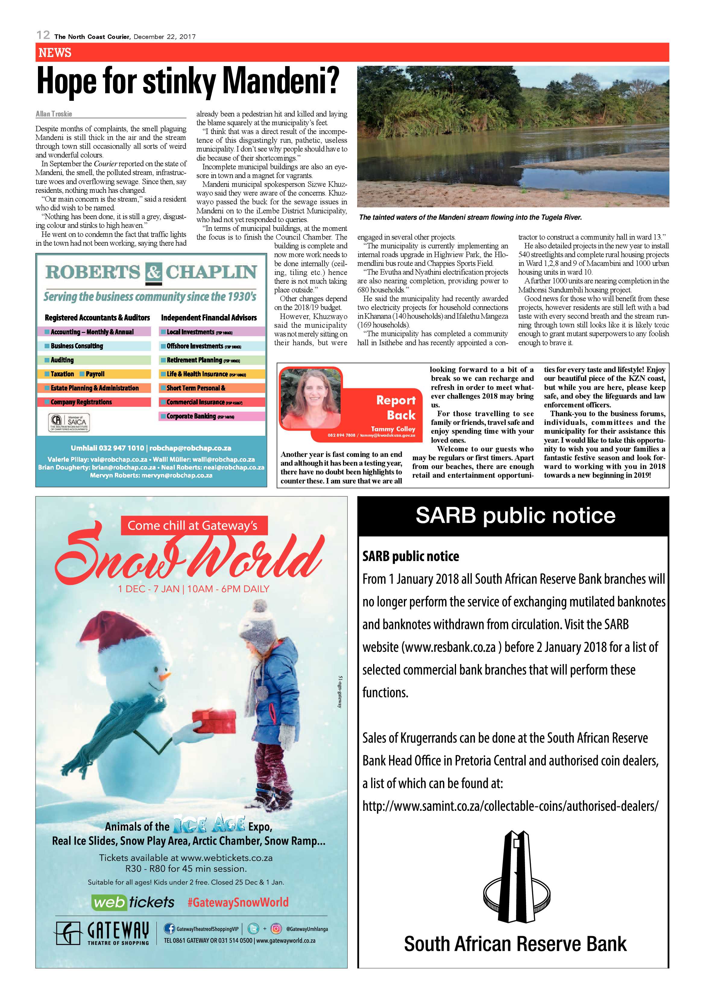 The North Coast Courier – 22 December 2017 page 12
