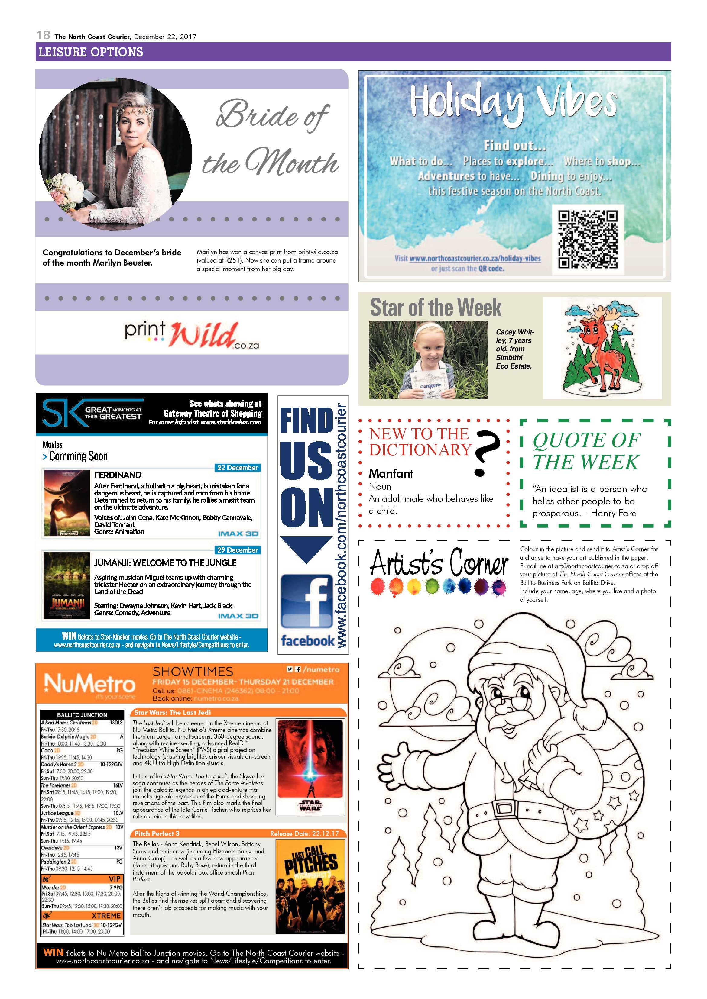 The North Coast Courier – 22 December 2017 page 18