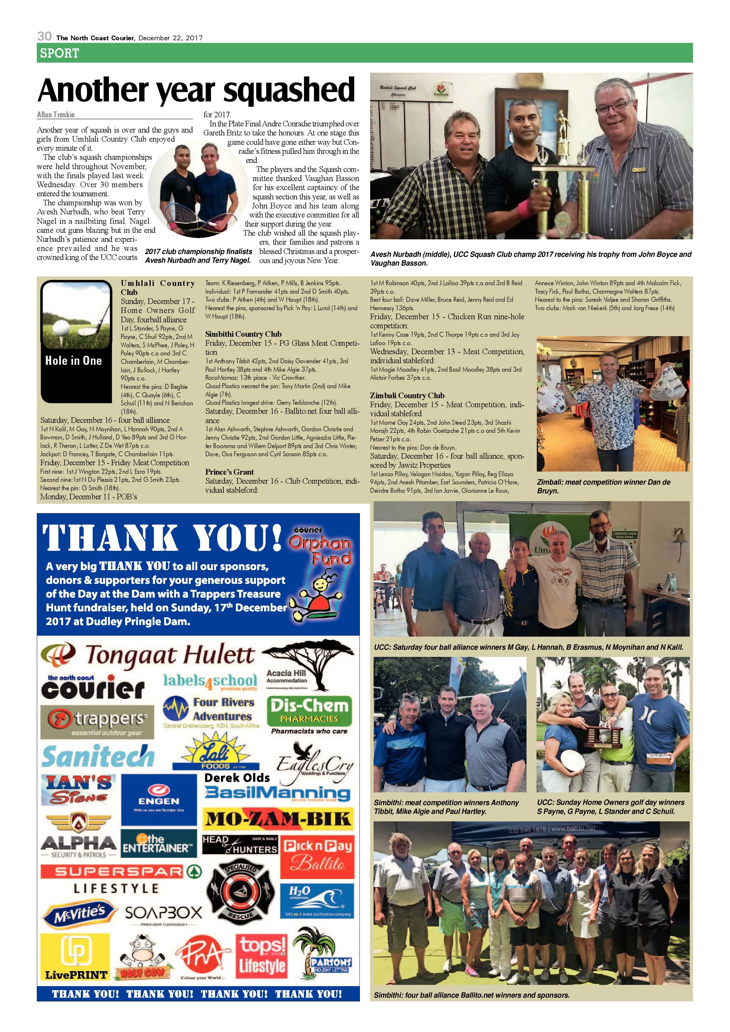 The North Coast Courier – 22 December 2017 page 30
