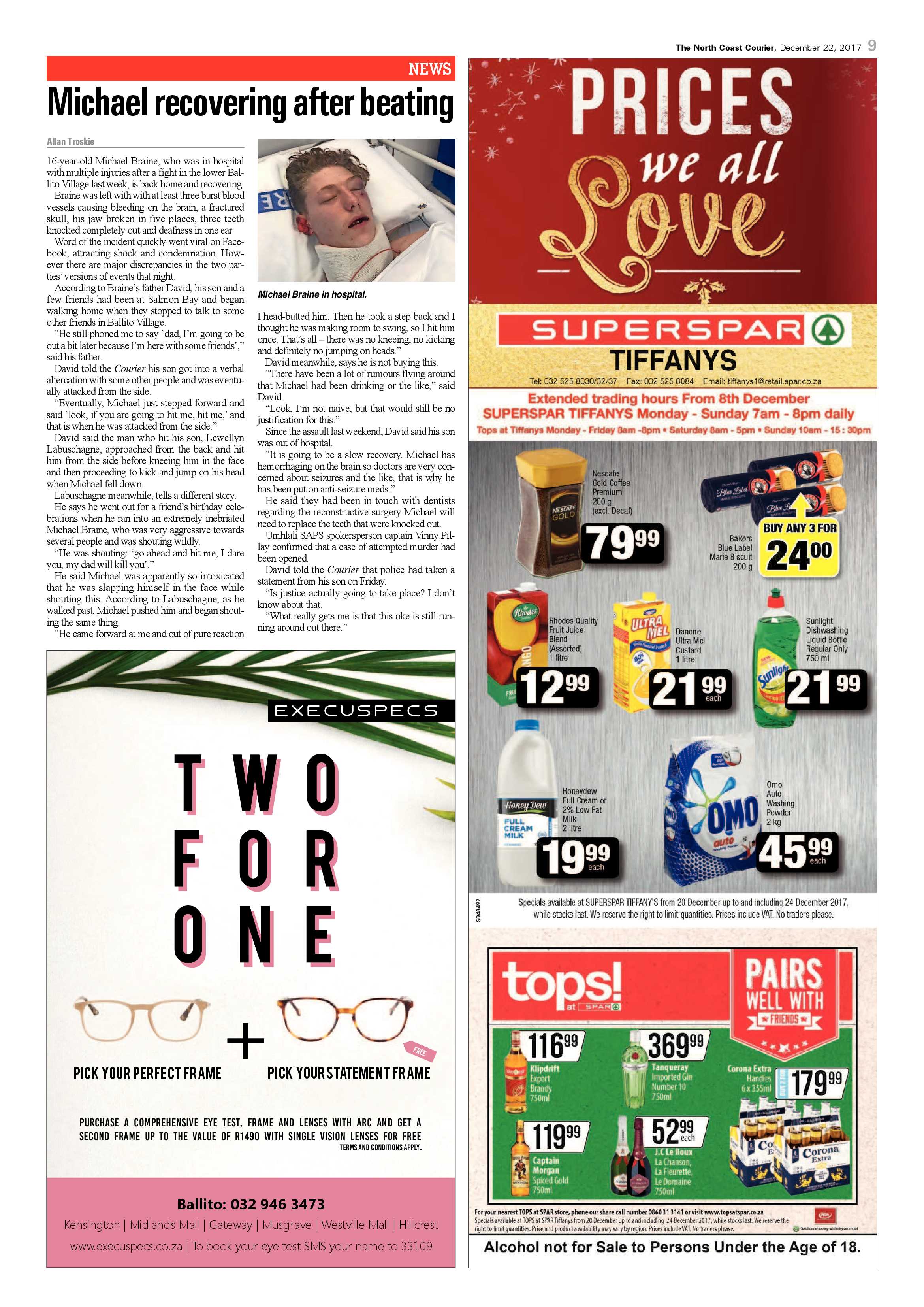 The North Coast Courier – 22 December 2017 page 9