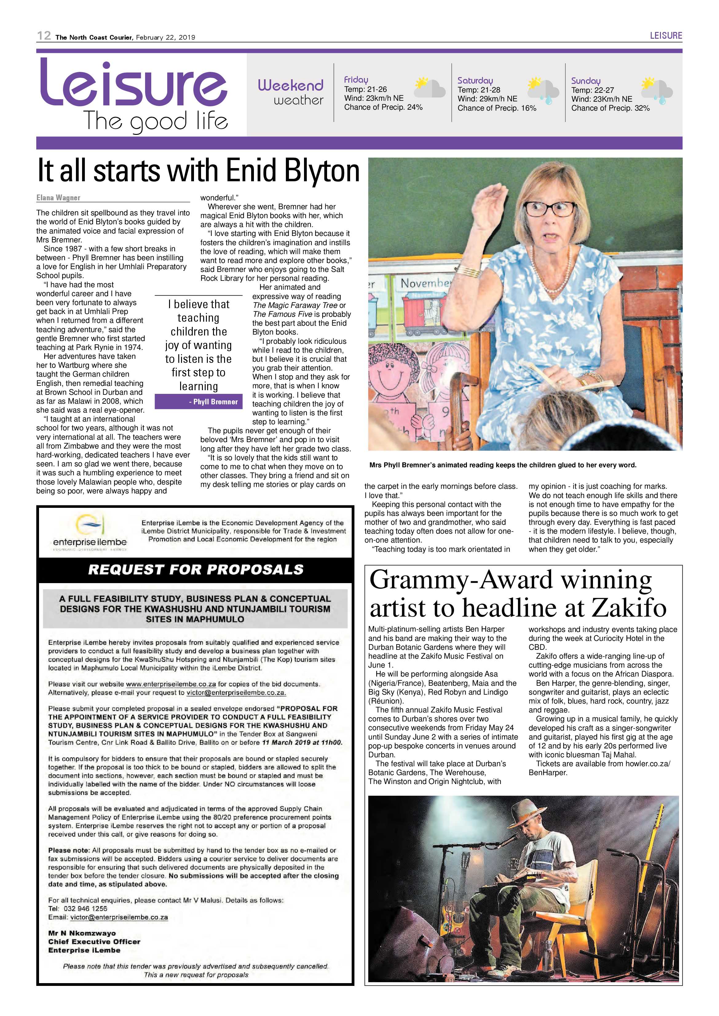 The North Coast Courier – 22 February 2019 page 12
