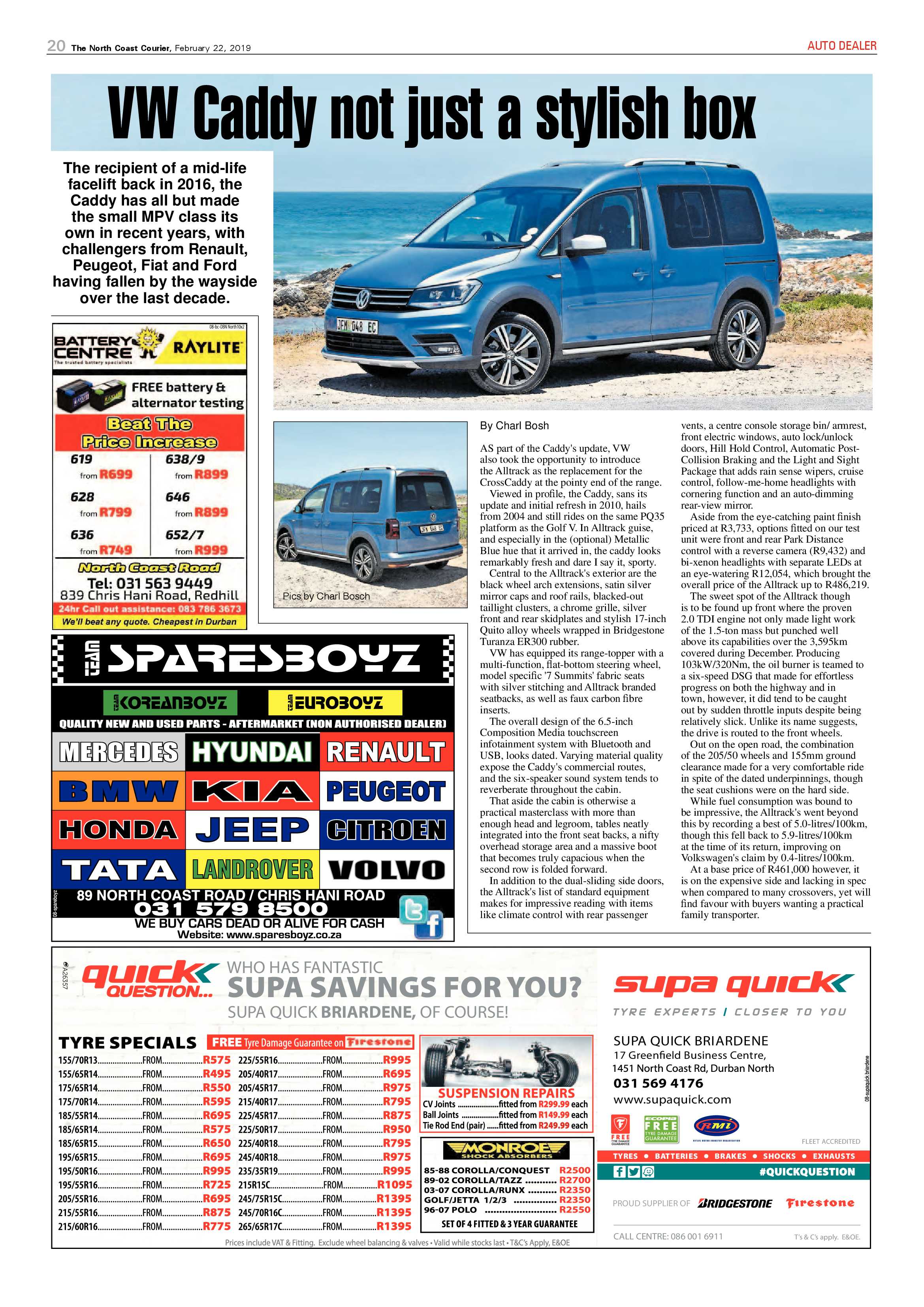 The North Coast Courier – 22 February 2019 page 20
