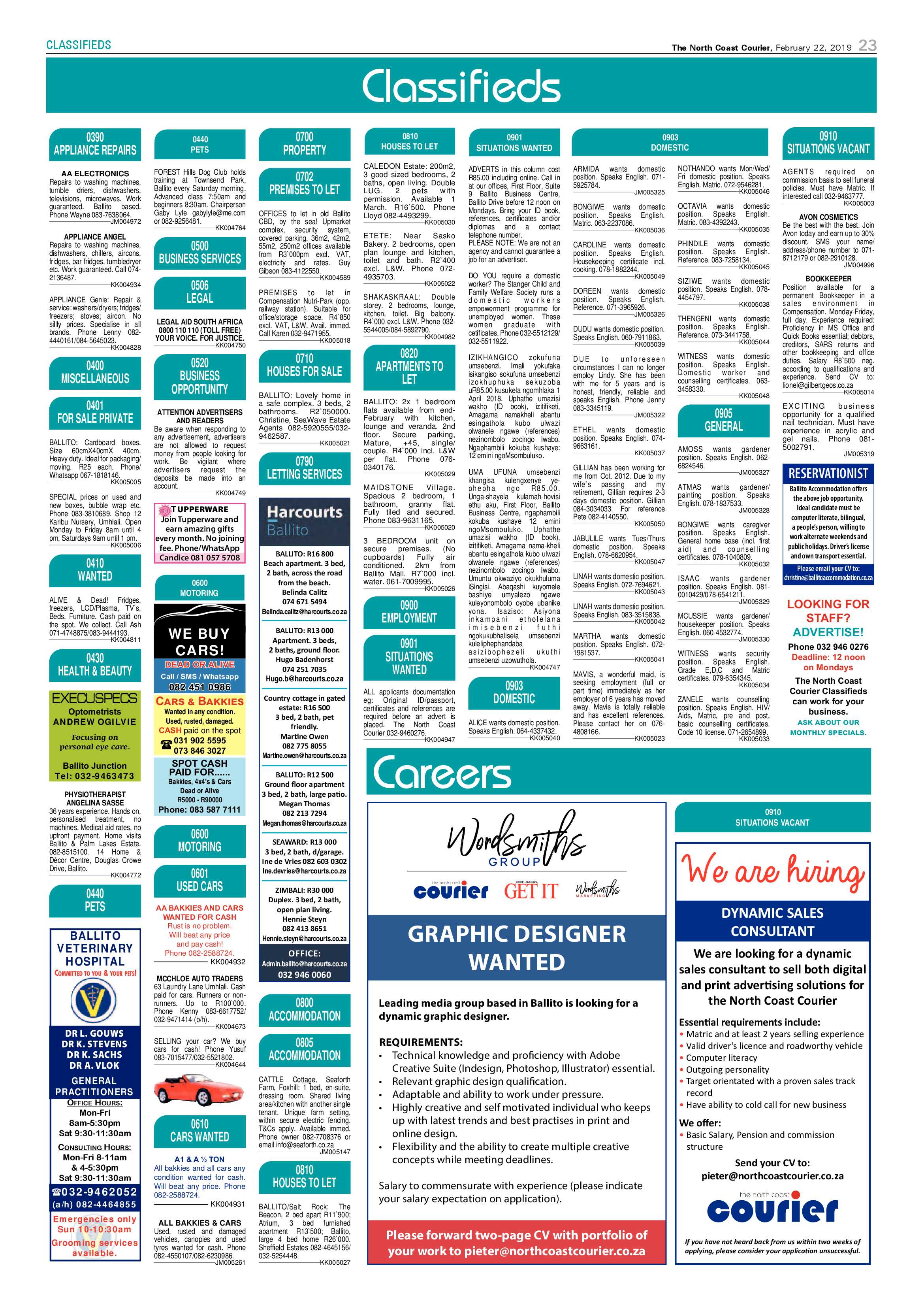 The North Coast Courier – 22 February 2019 page 23