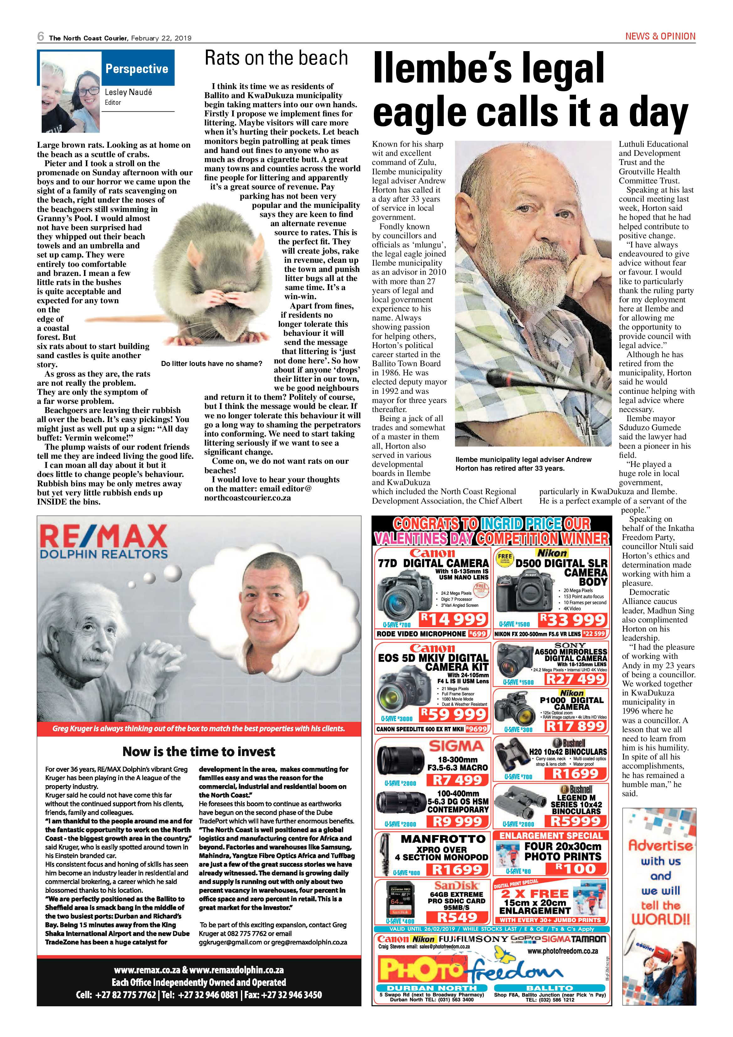 The North Coast Courier – 22 February 2019 page 6