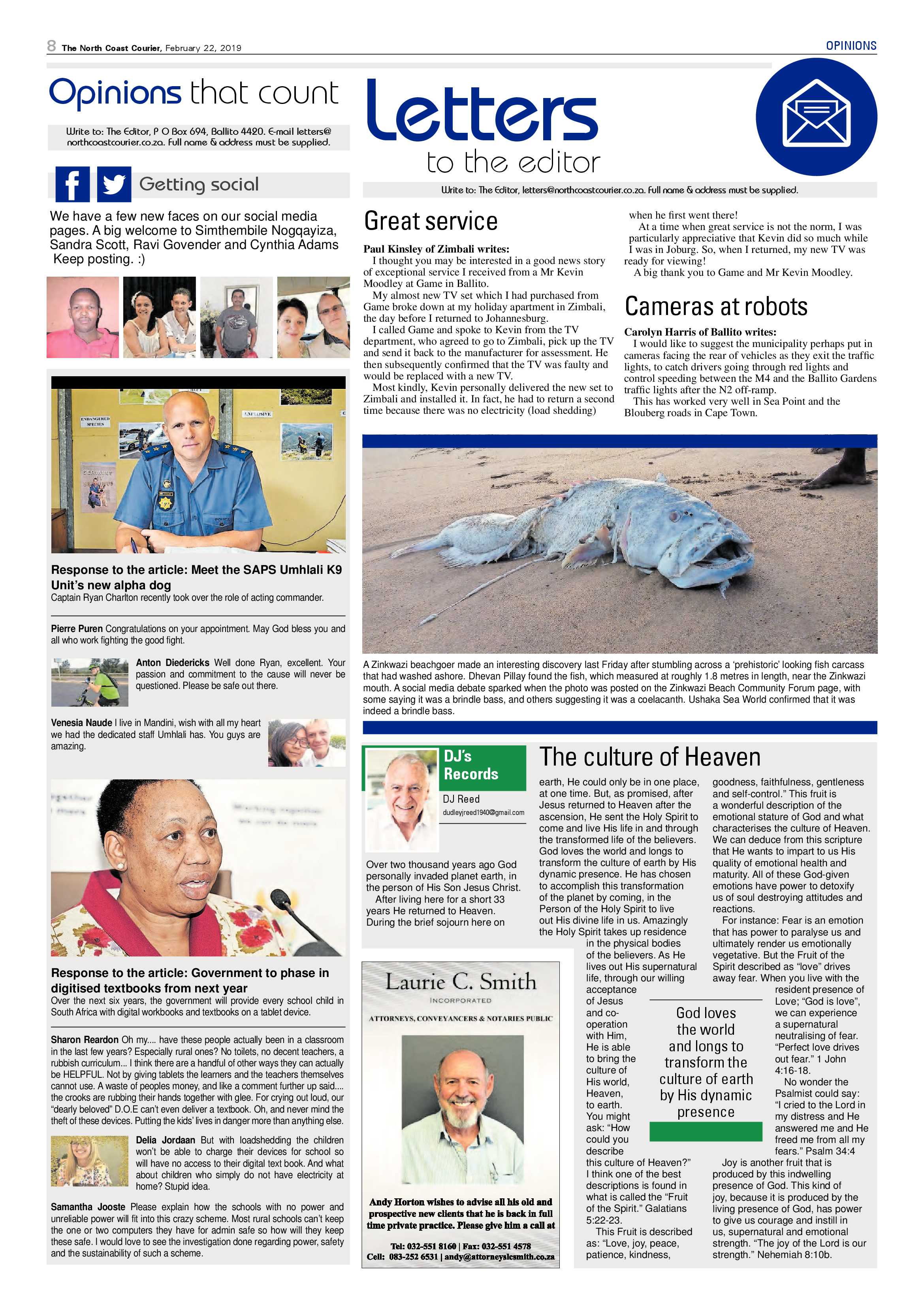The North Coast Courier – 22 February 2019 page 8