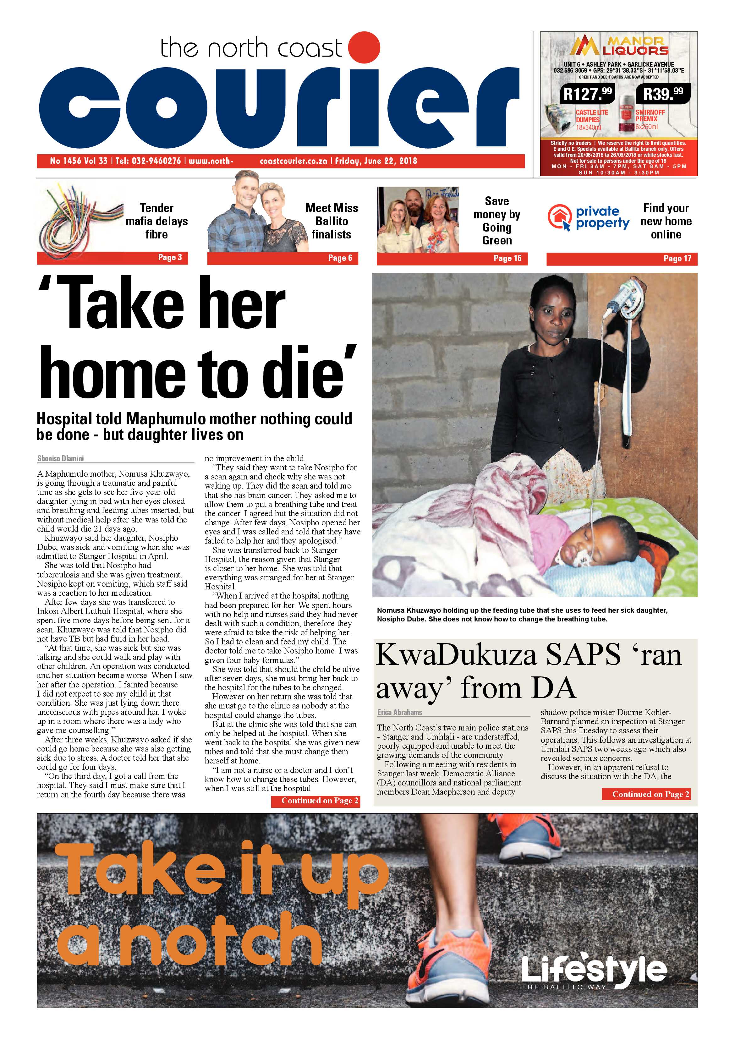 The North Coast Courier – 22 June 2018 page 1
