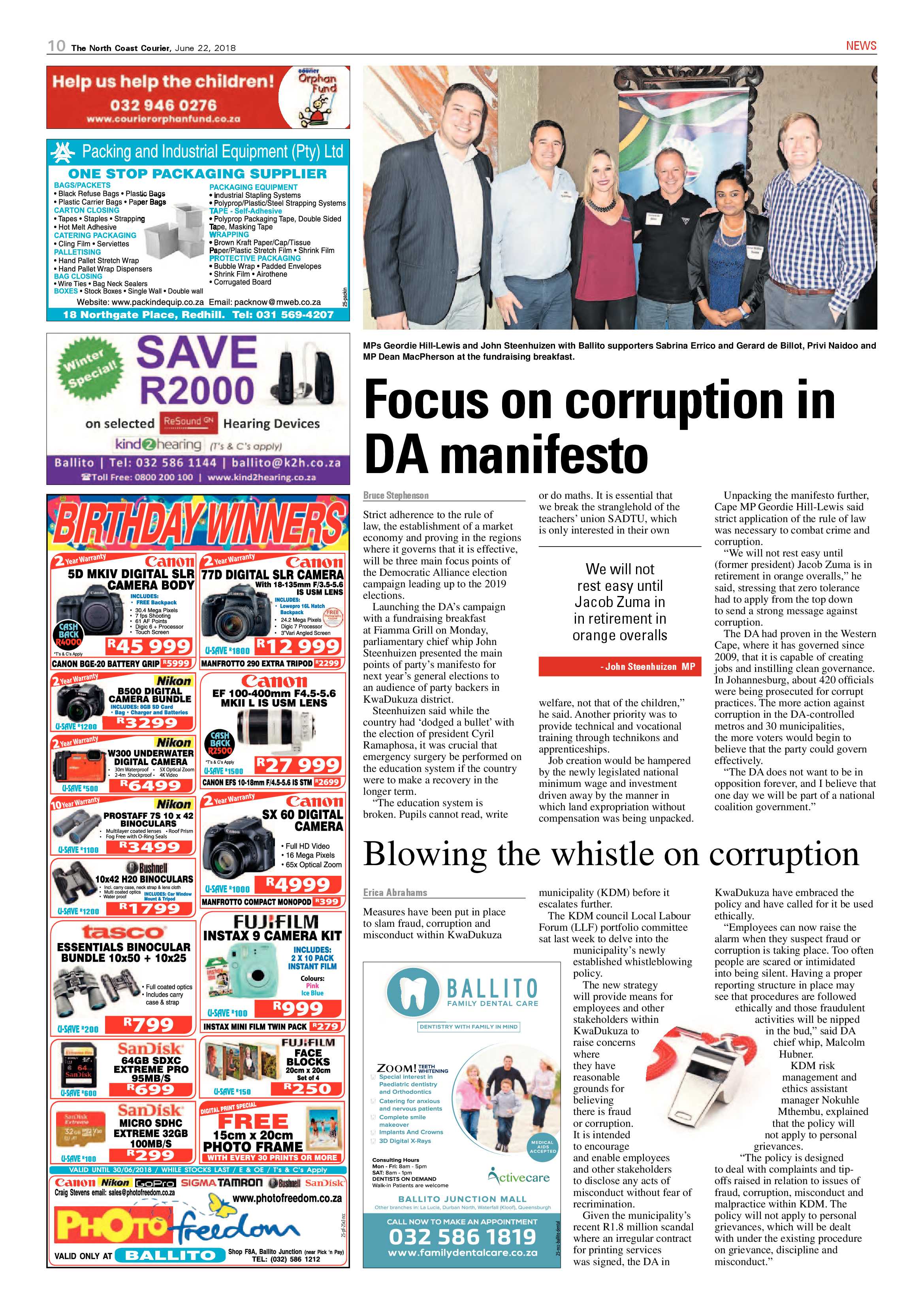 The North Coast Courier – 22 June 2018 page 10