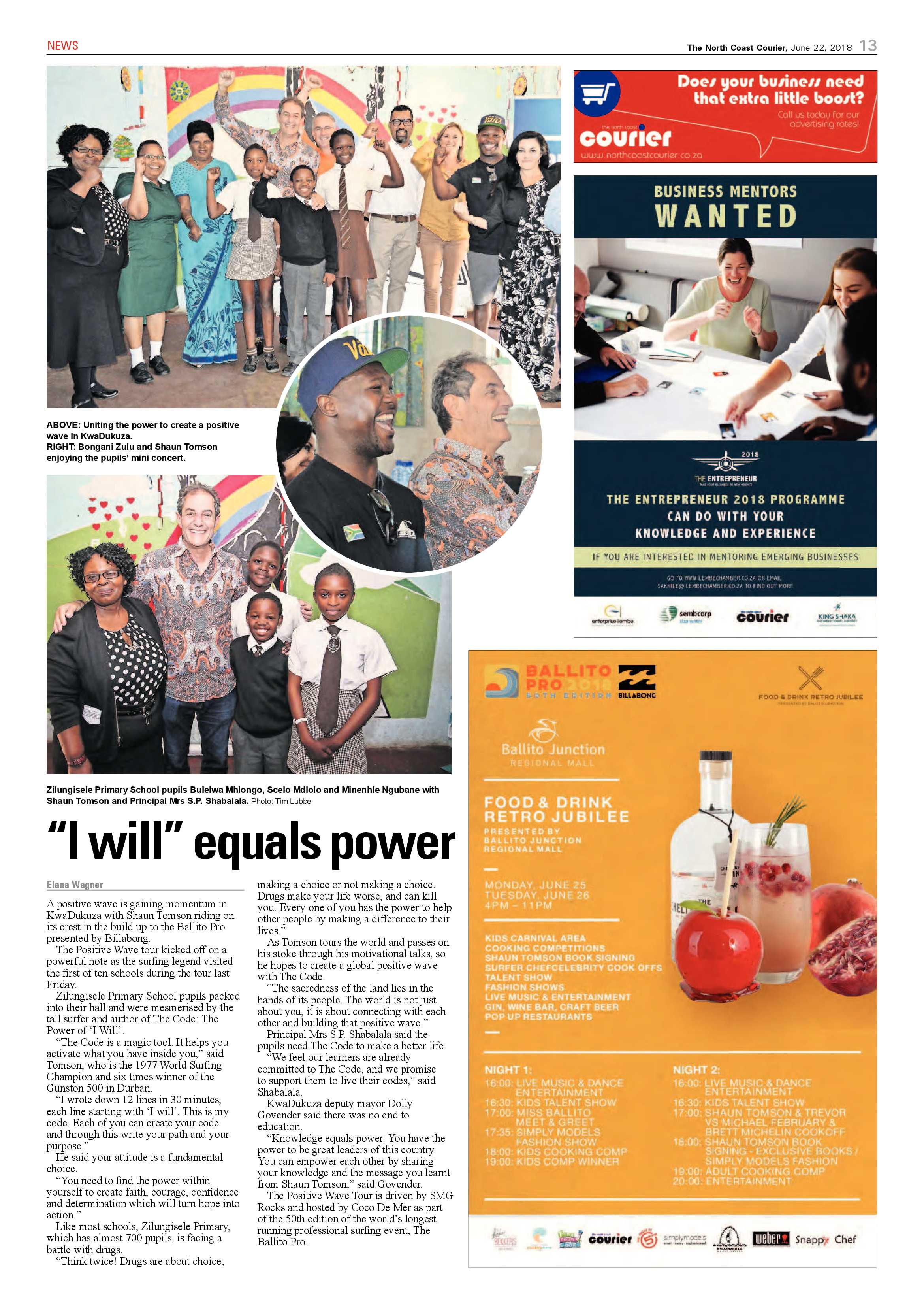 The North Coast Courier – 22 June 2018 page 13