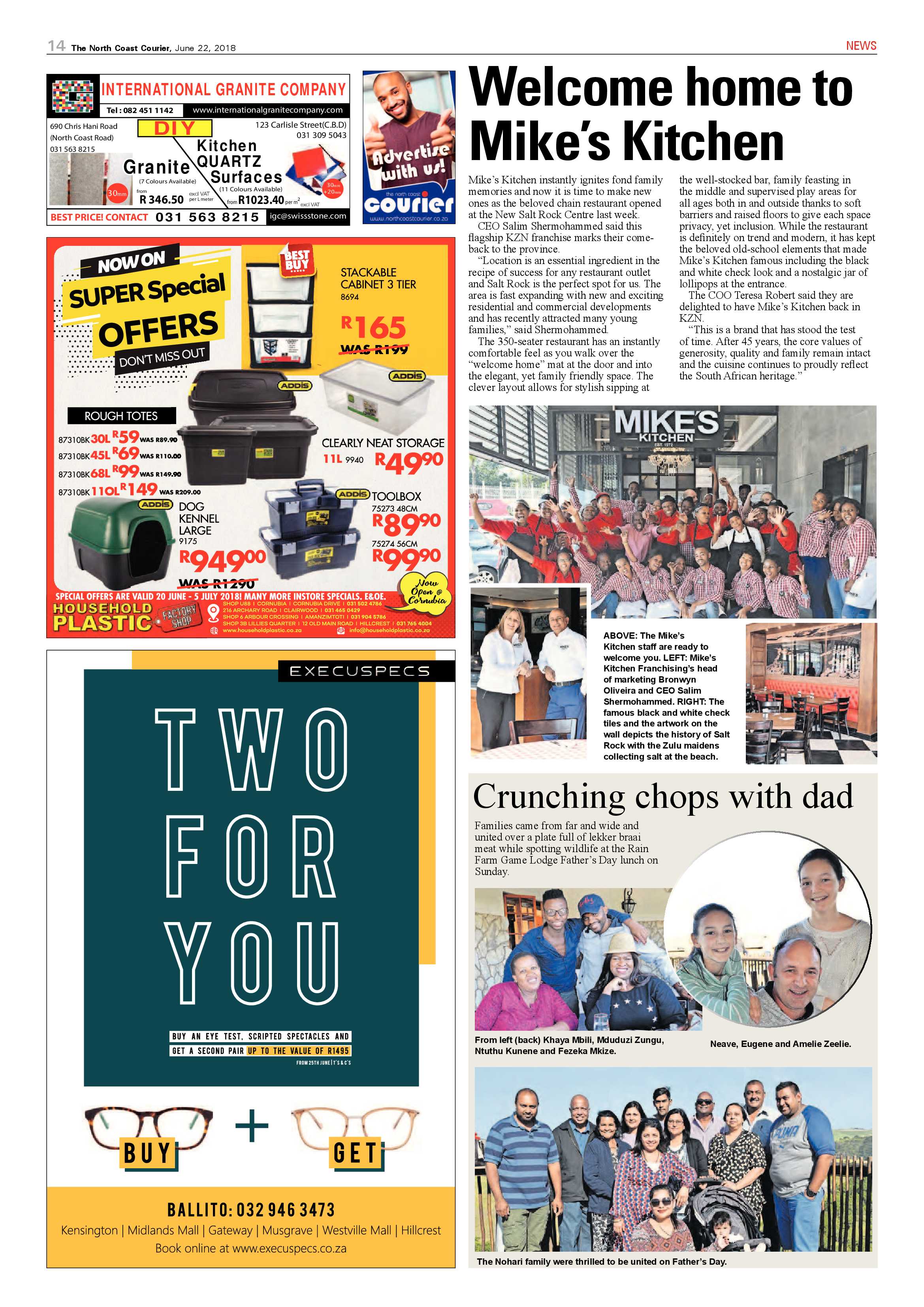 The North Coast Courier – 22 June 2018 page 14