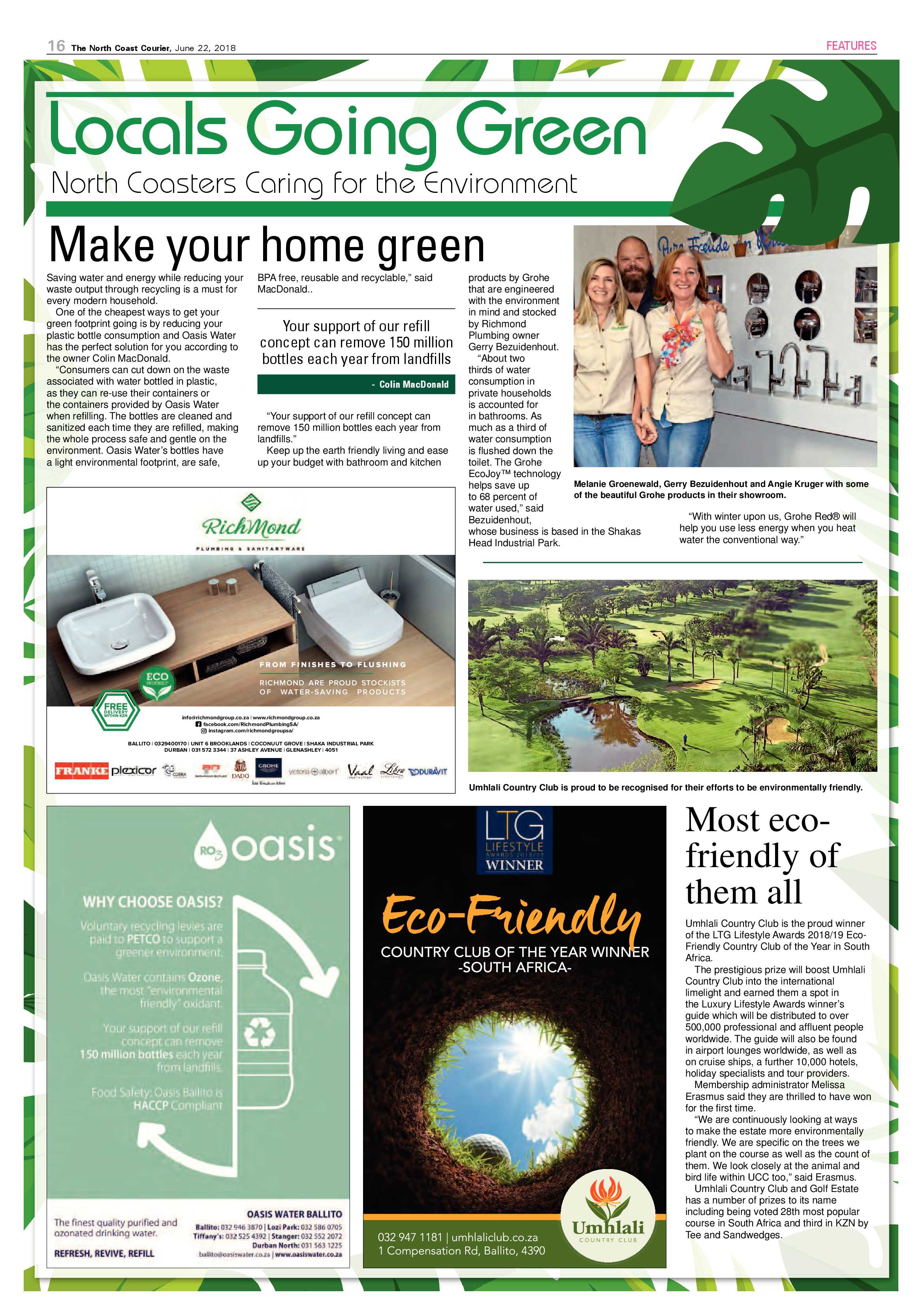 The North Coast Courier – 22 June 2018 page 16