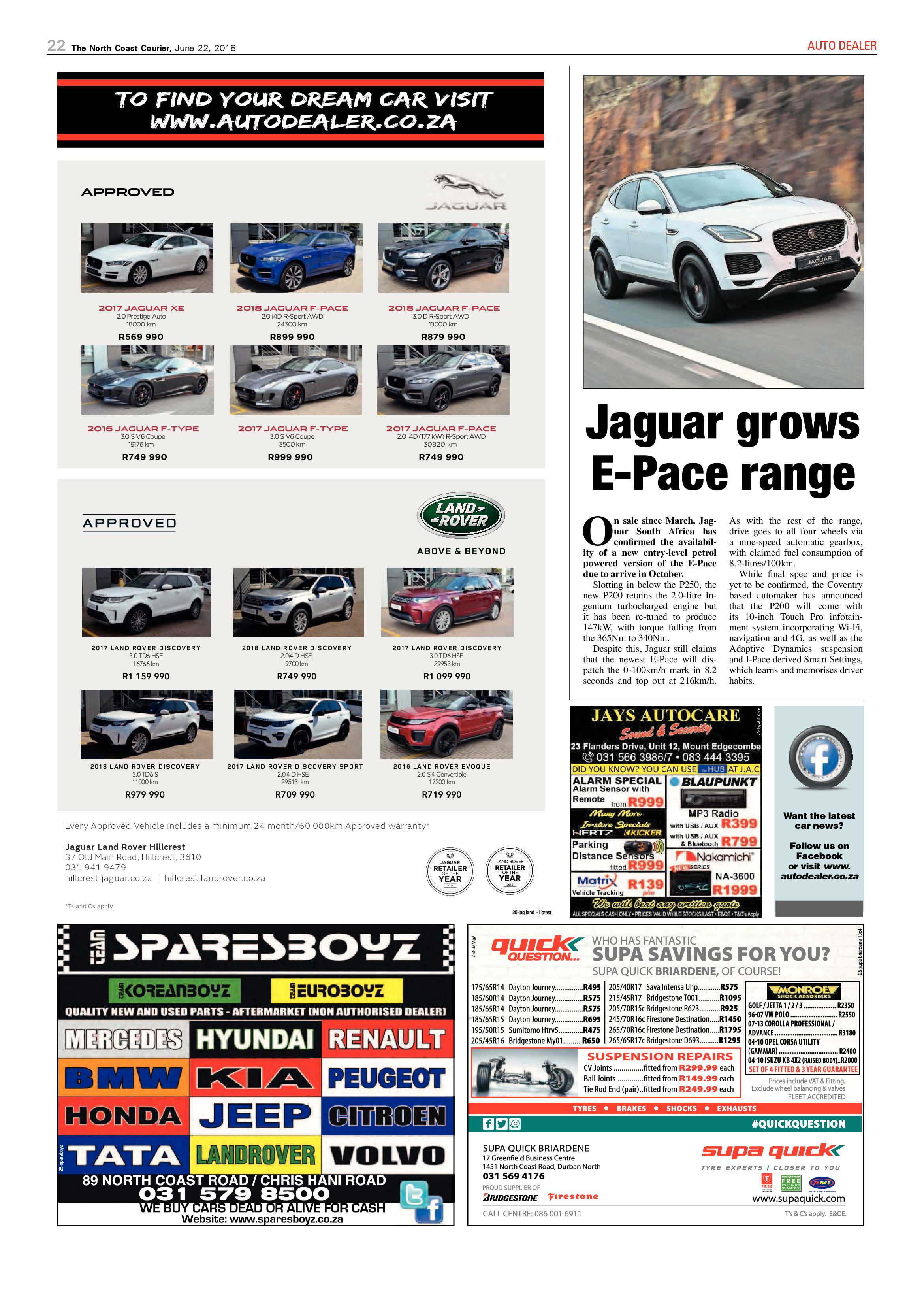 The North Coast Courier – 22 June 2018 page 22