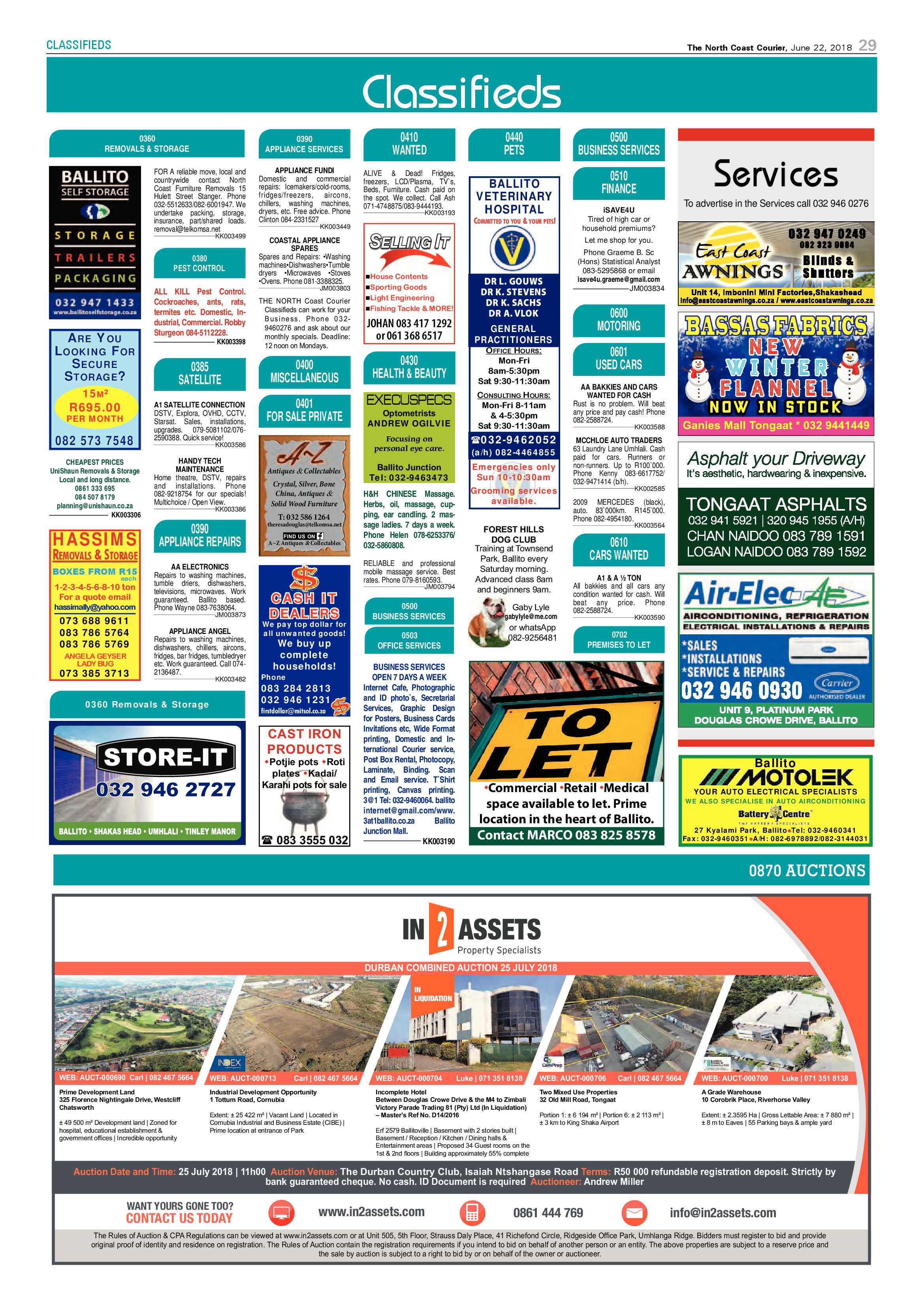 The North Coast Courier – 22 June 2018 page 29