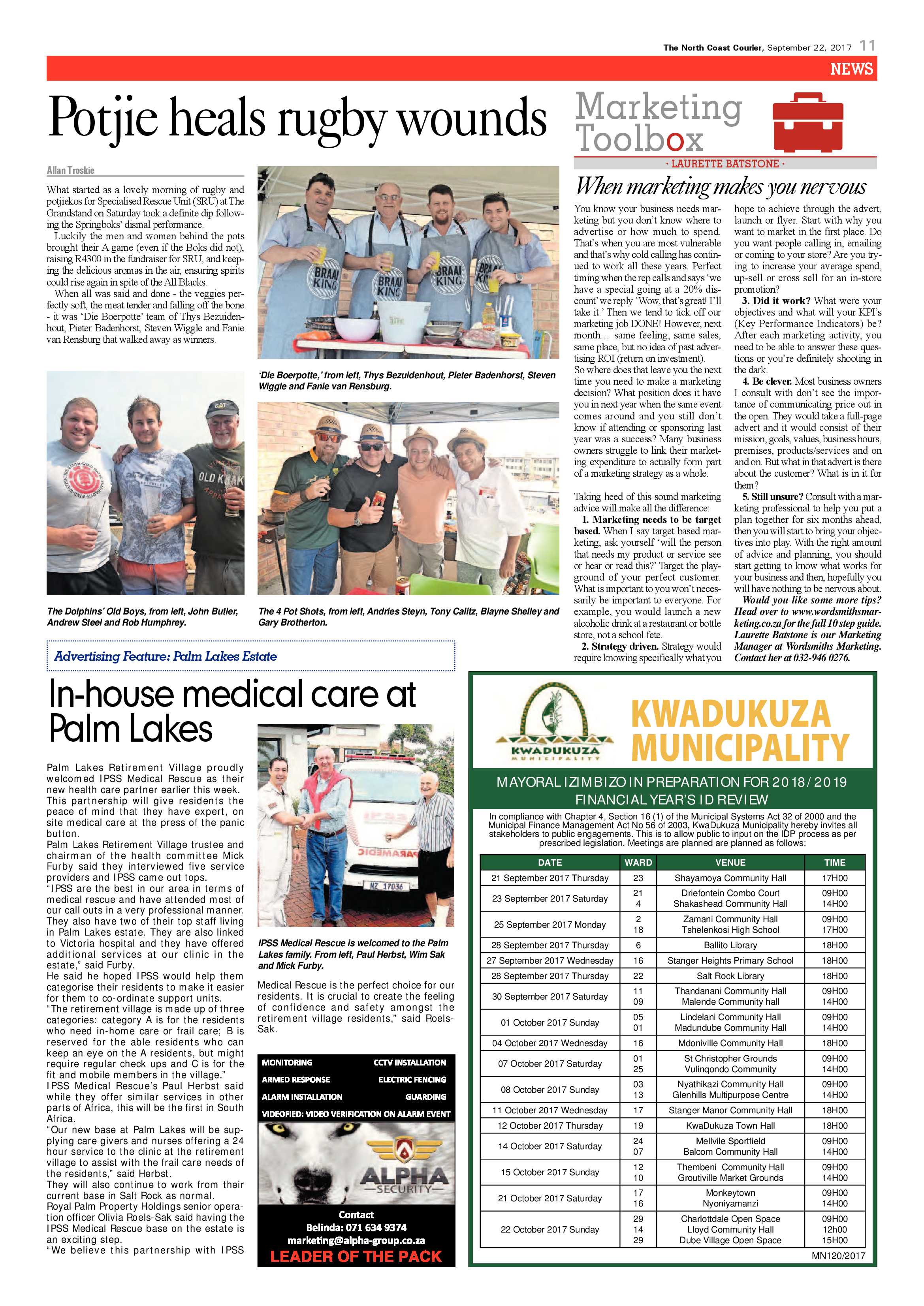 The North Coast Courier – 22 September 2017 page 11