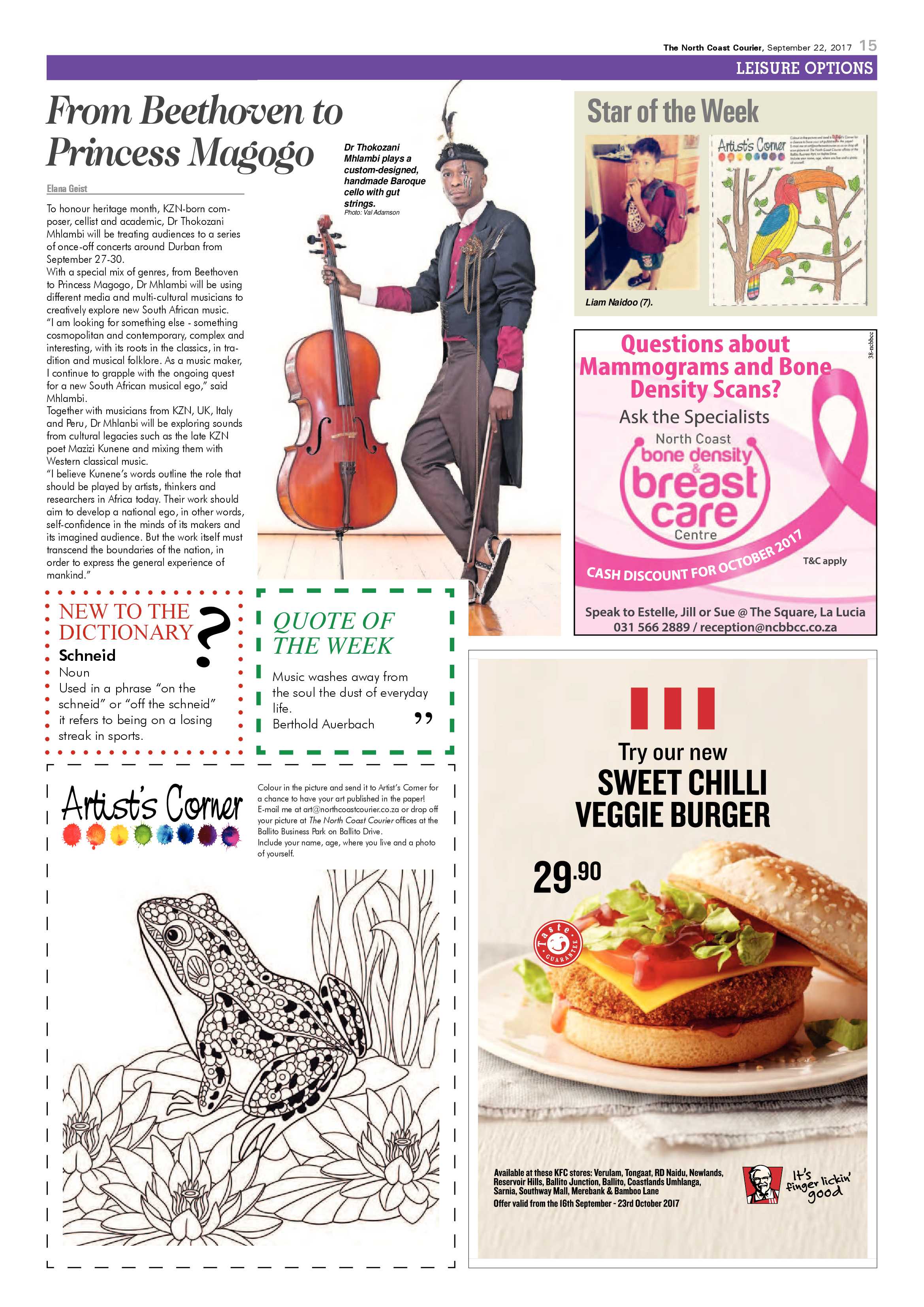 The North Coast Courier – 22 September 2017 page 15