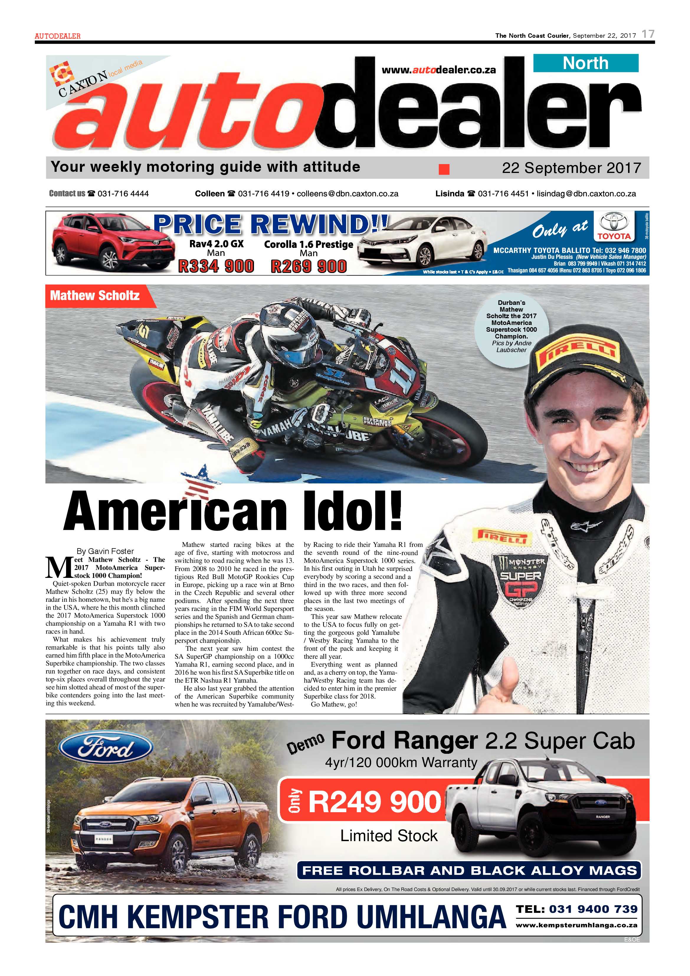 The North Coast Courier – 22 September 2017 page 17