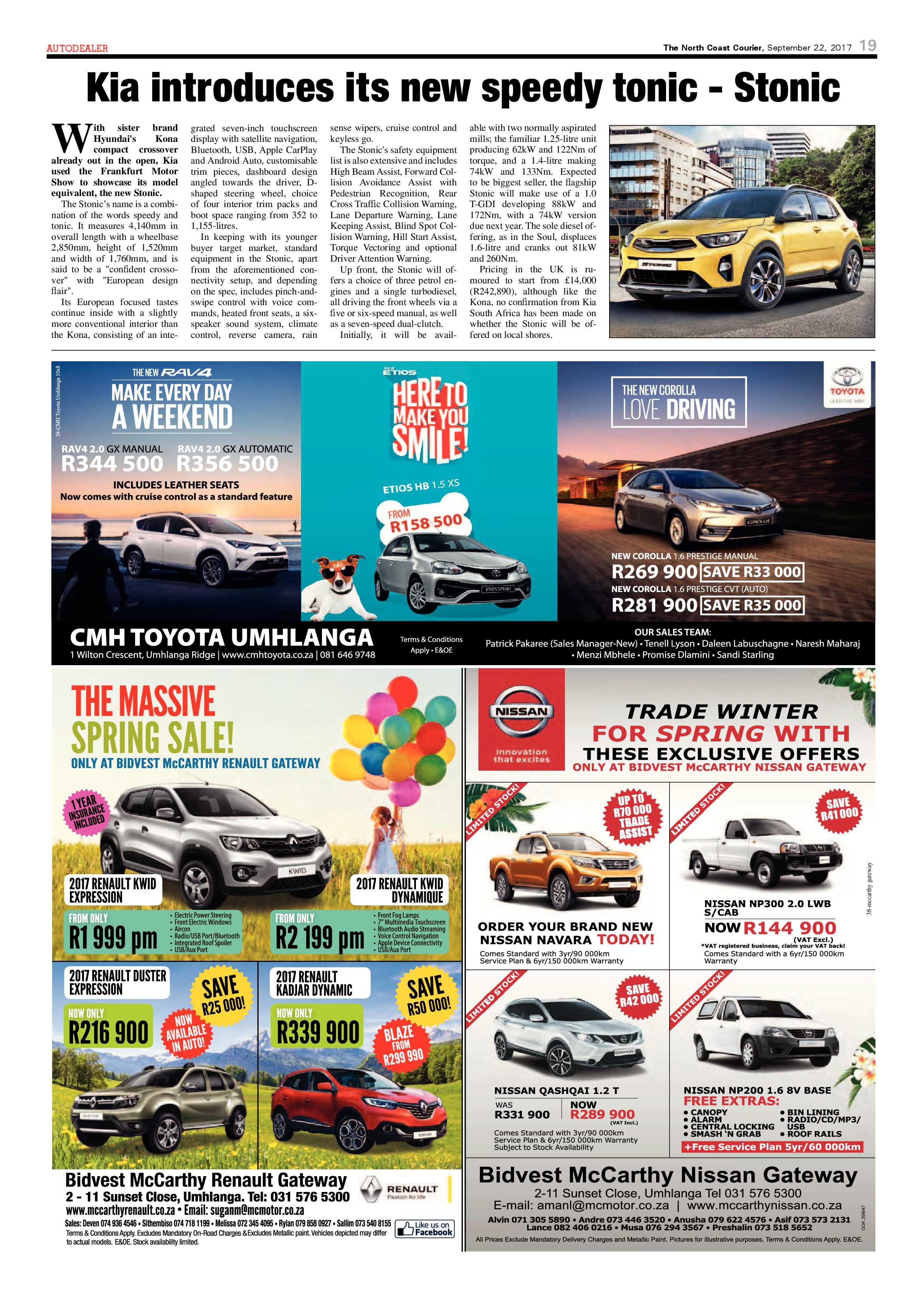 The North Coast Courier – 22 September 2017 page 19
