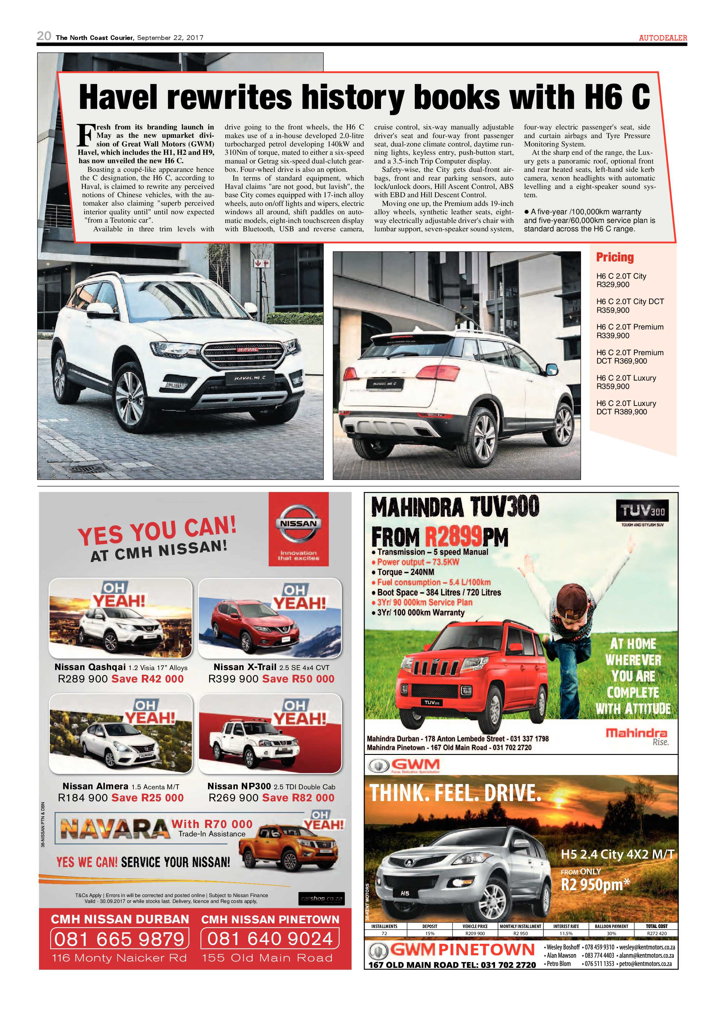 The North Coast Courier – 22 September 2017 page 20