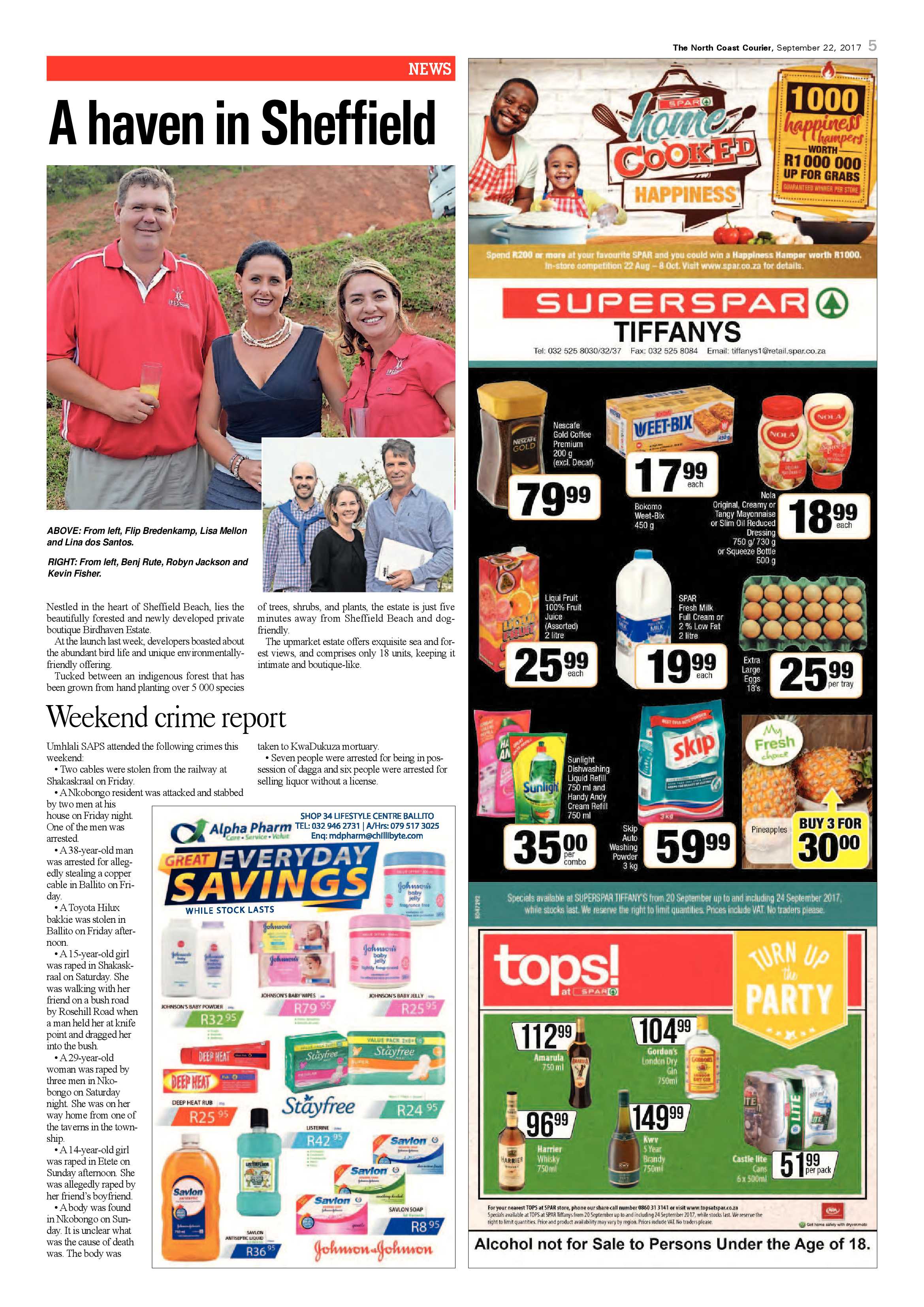 The North Coast Courier – 22 September 2017 page 5