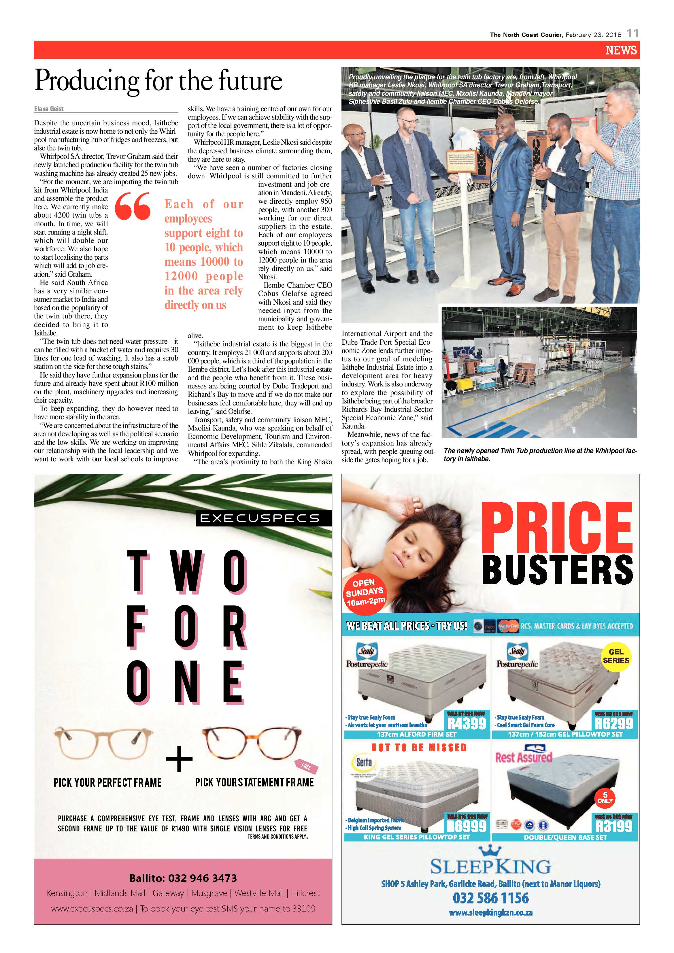 The North Coast Courier – 23 February 2018 page 11