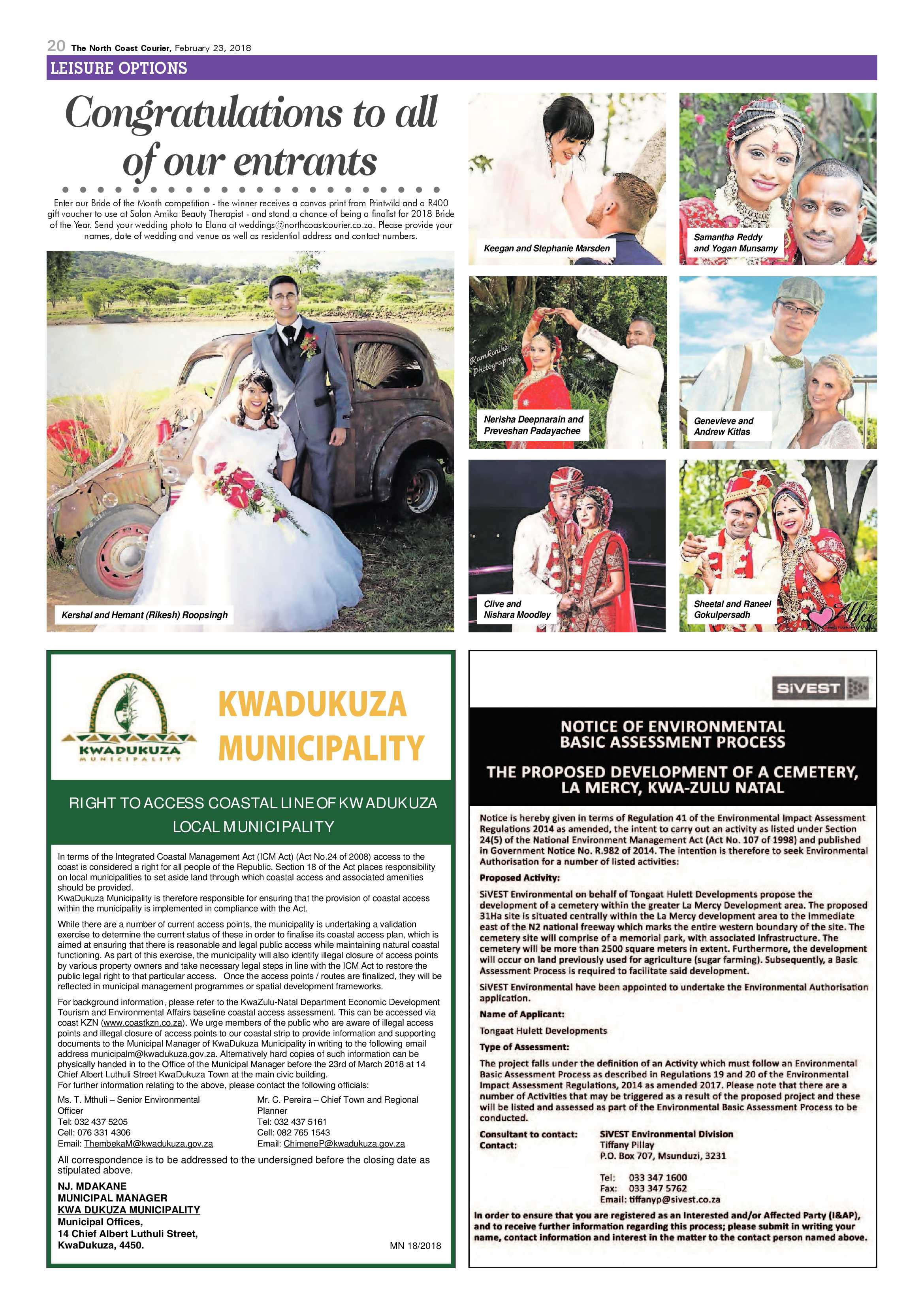 The North Coast Courier – 23 February 2018 page 20