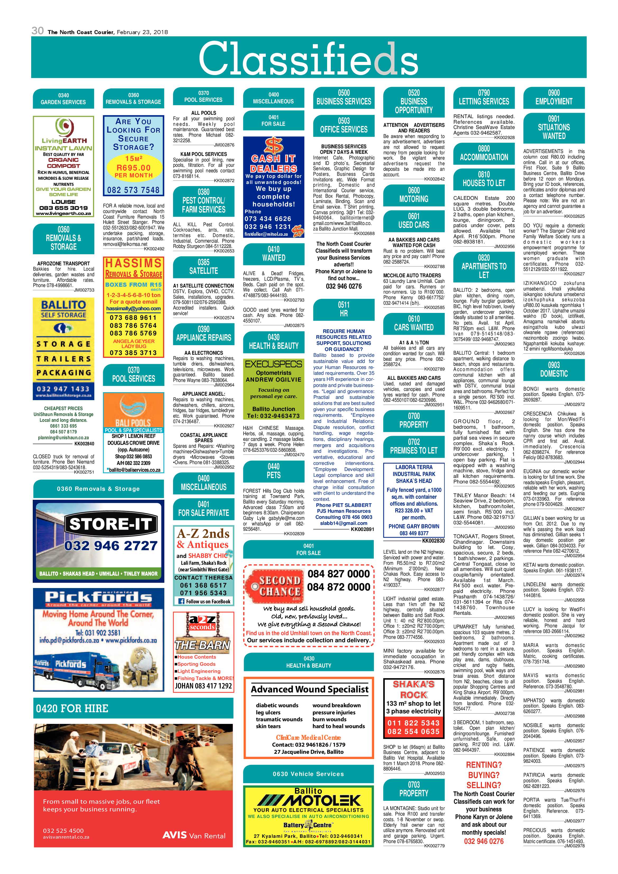 The North Coast Courier – 23 February 2018 page 30
