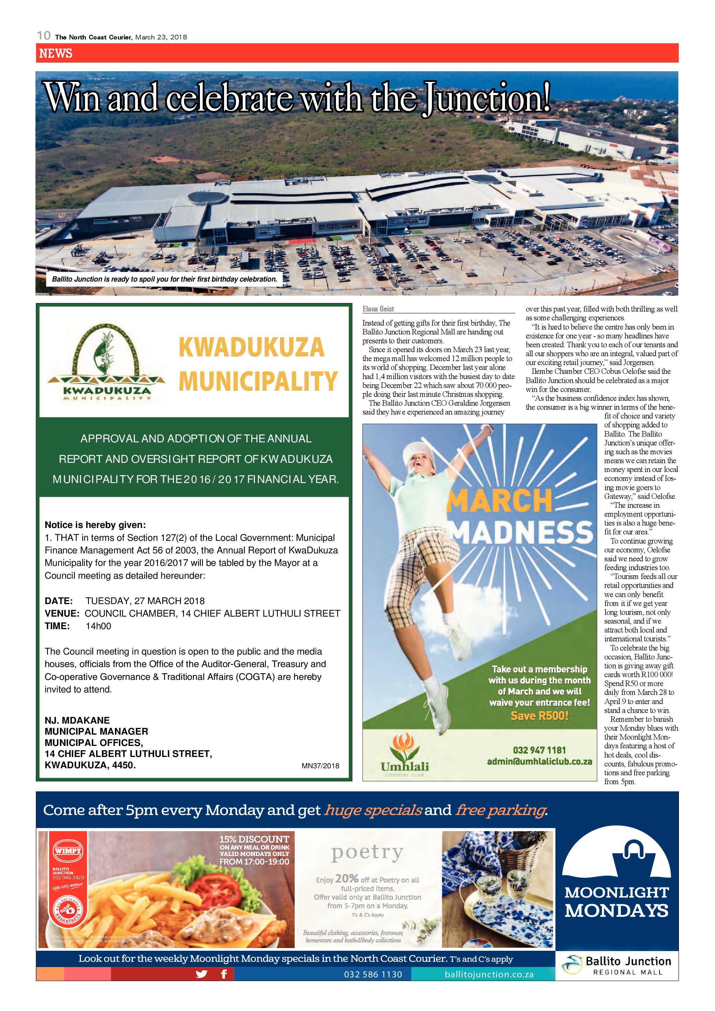 The North Coast Courier – 23 March 2018 page 10