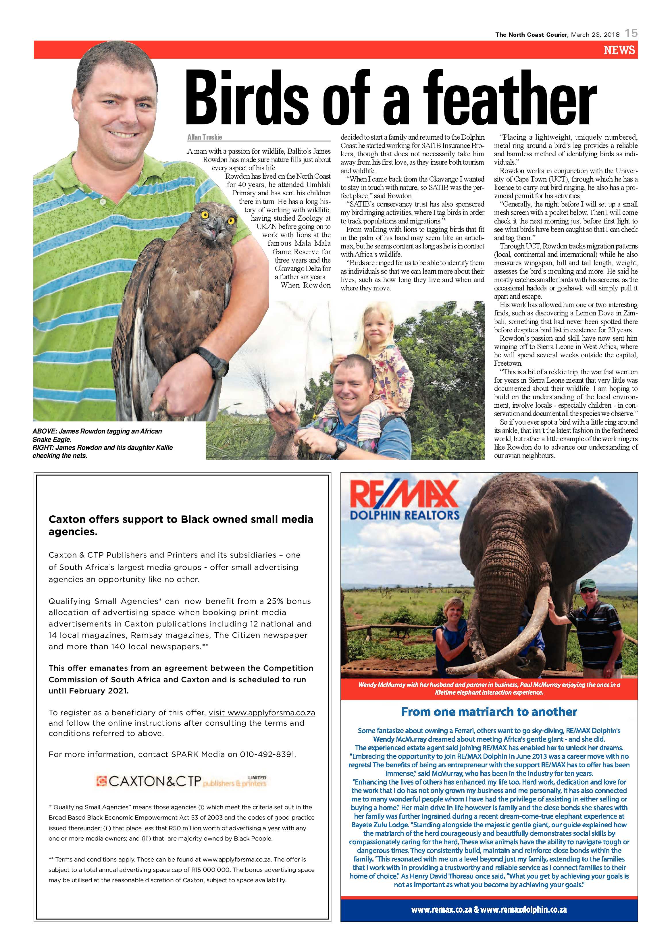 The North Coast Courier – 23 March 2018 page 15