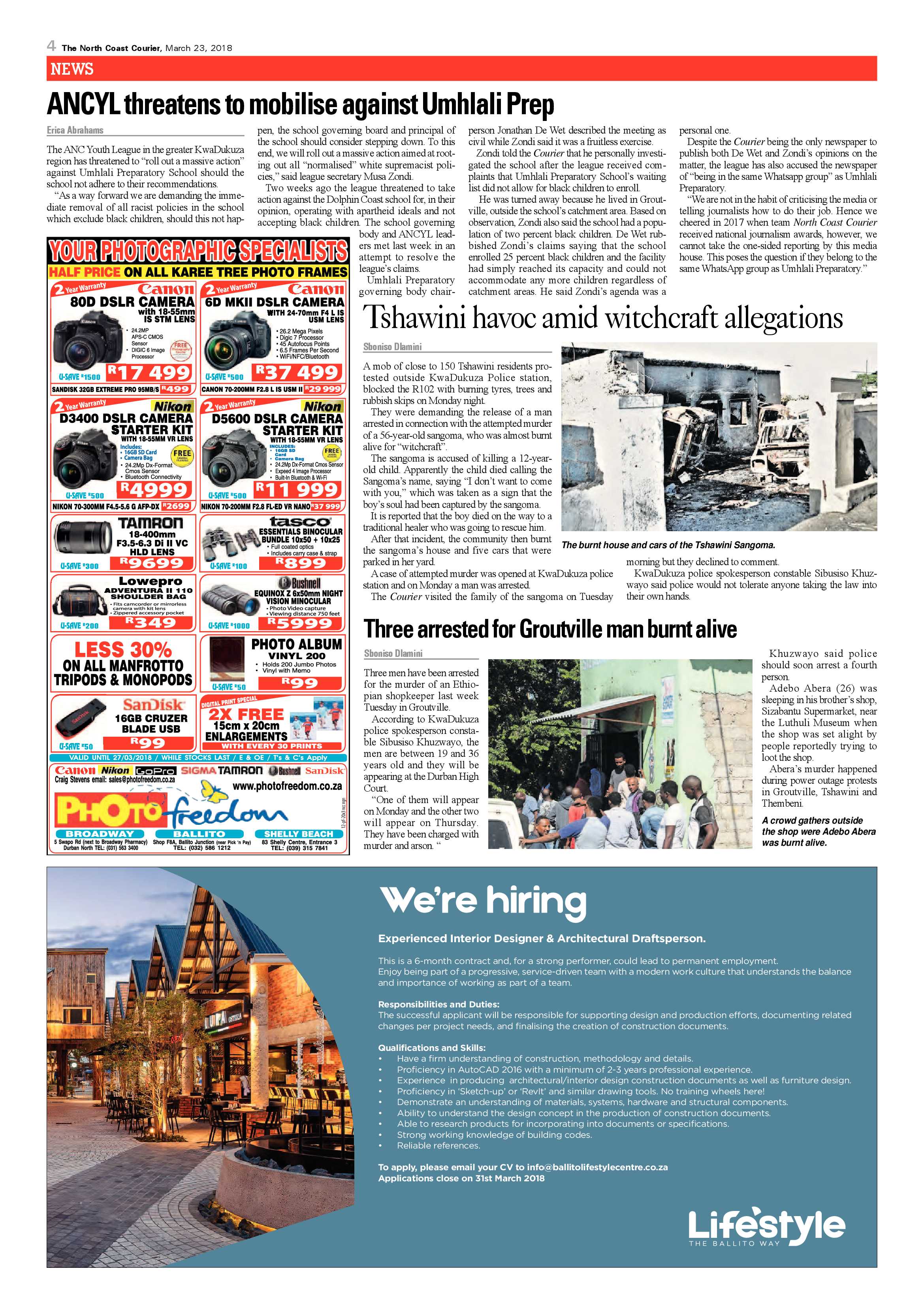 The North Coast Courier – 23 March 2018 page 4