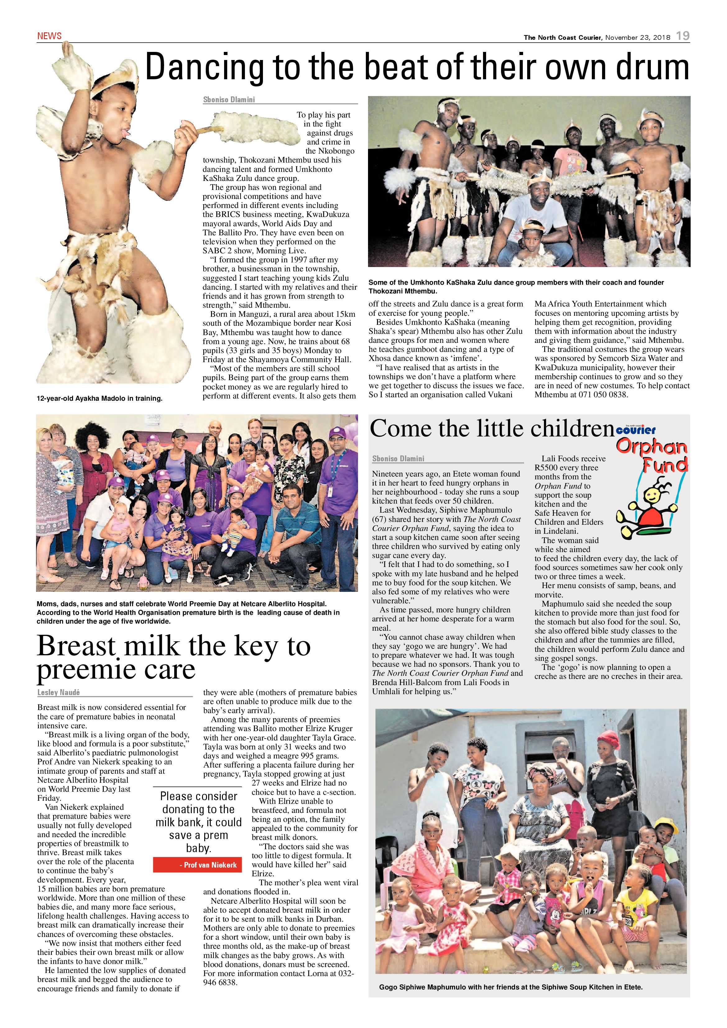The North Coast Courier – 23 November 2018 page 19