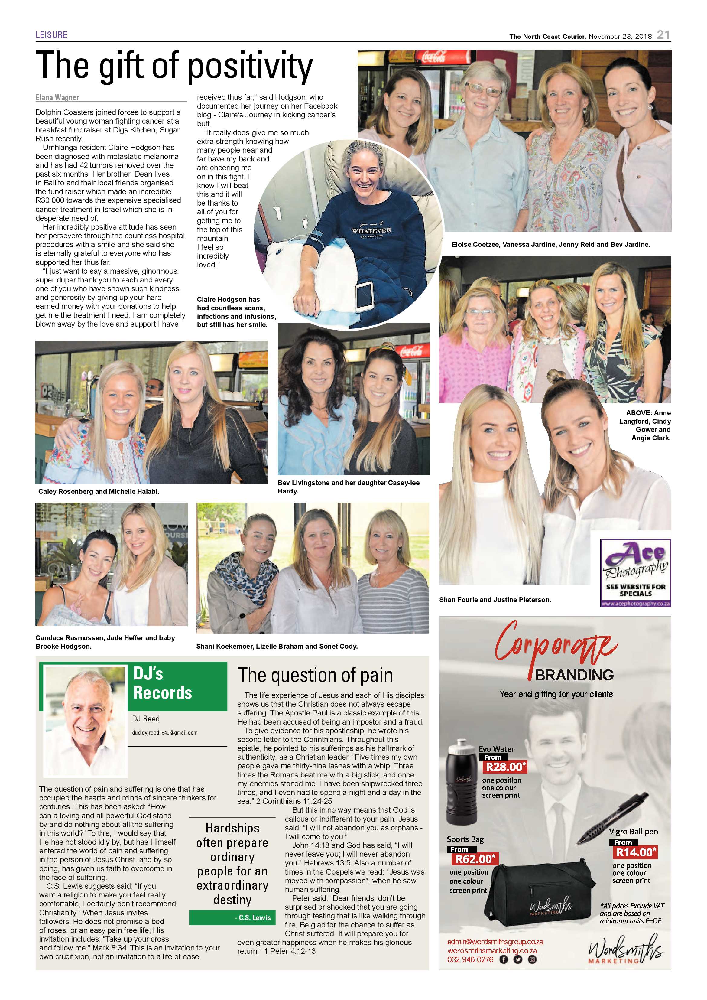 The North Coast Courier – 23 November 2018 page 21