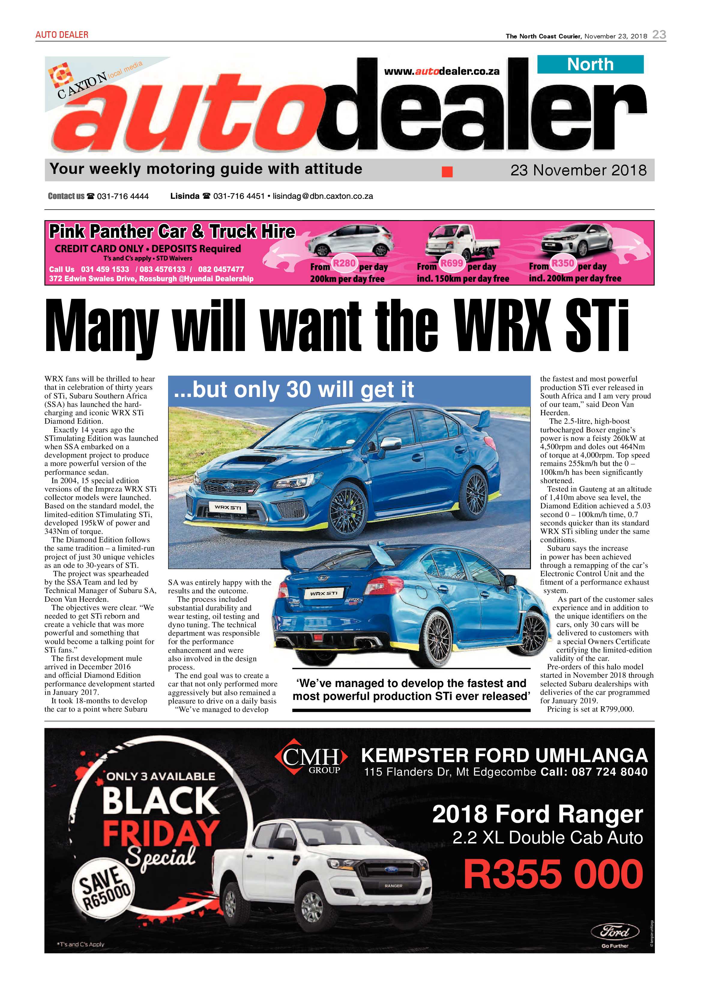 The North Coast Courier – 23 November 2018 page 23
