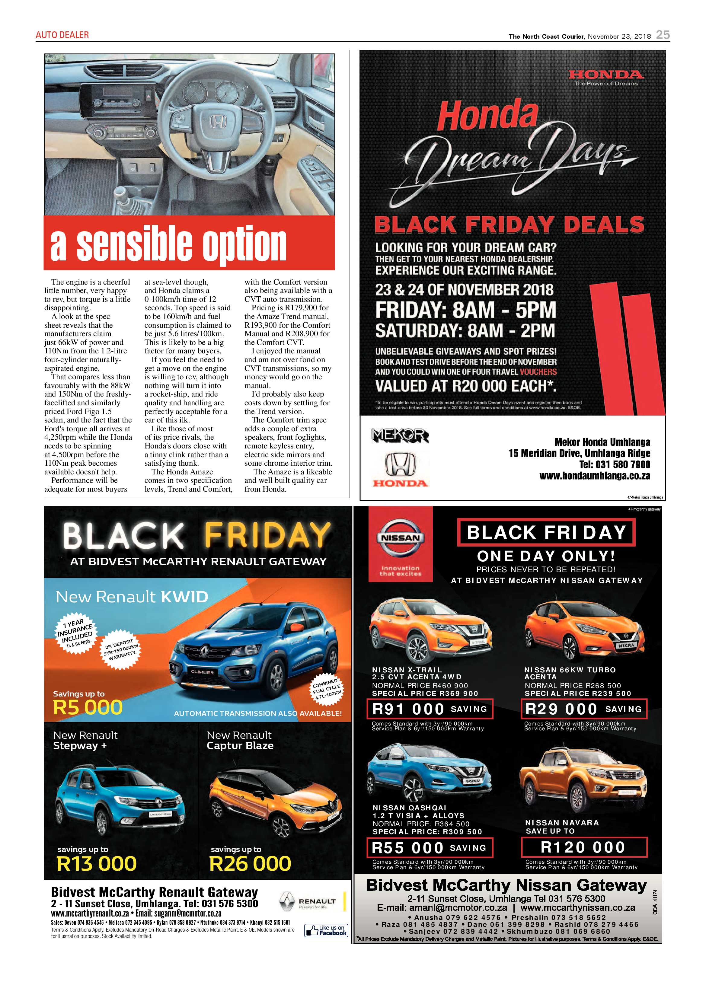 The North Coast Courier – 23 November 2018 page 25