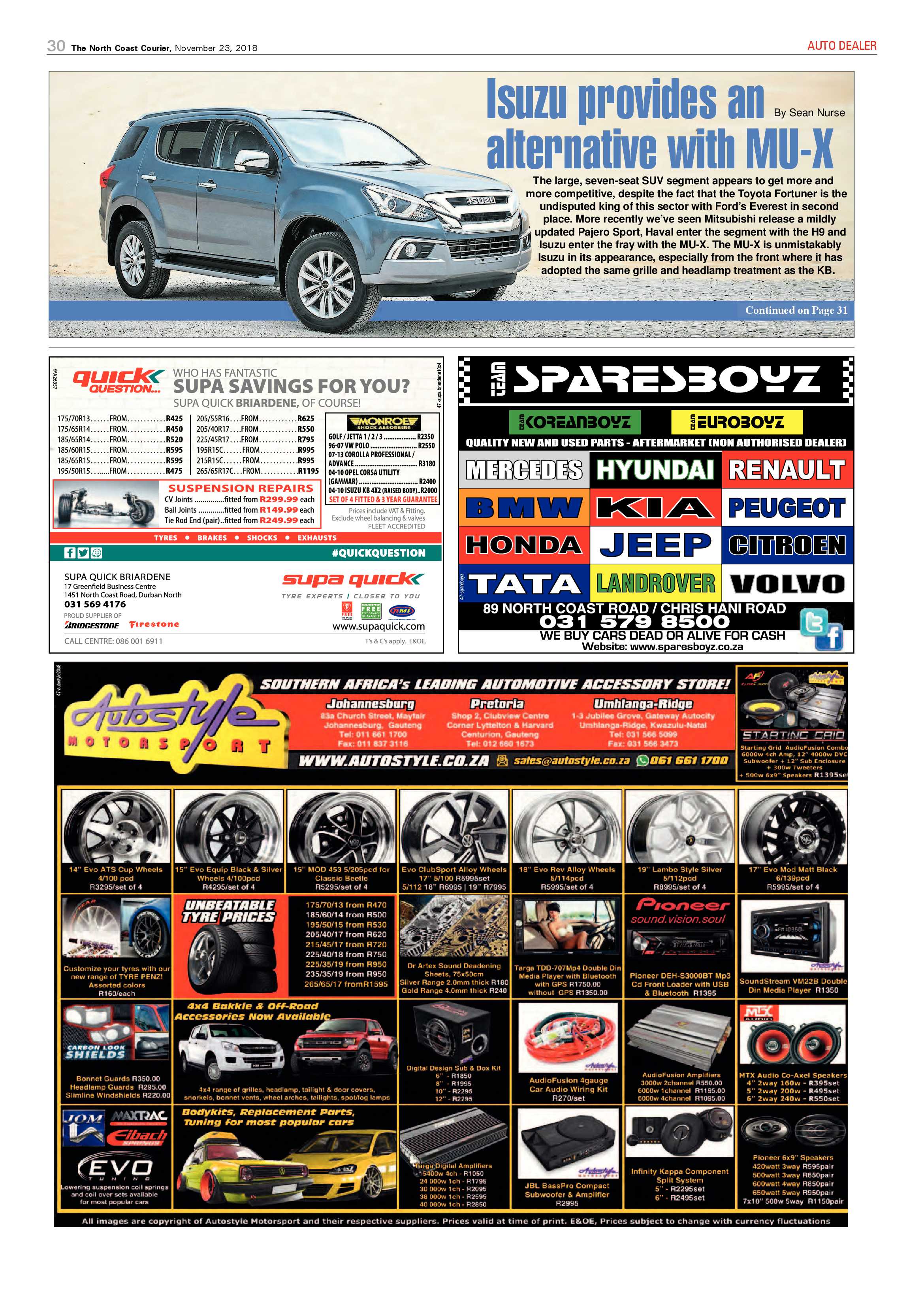 The North Coast Courier – 23 November 2018 page 30