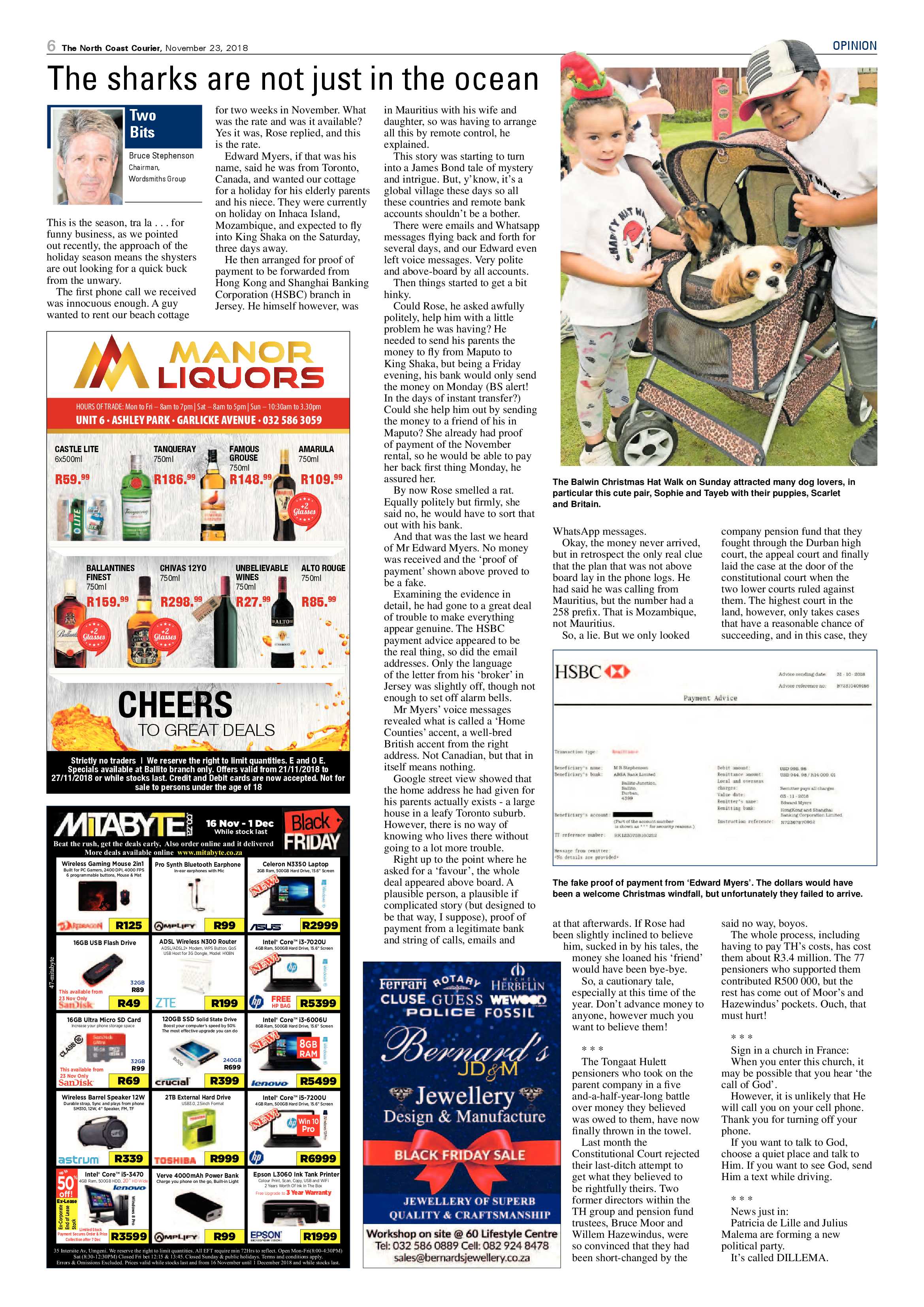 The North Coast Courier – 23 November 2018 page 6