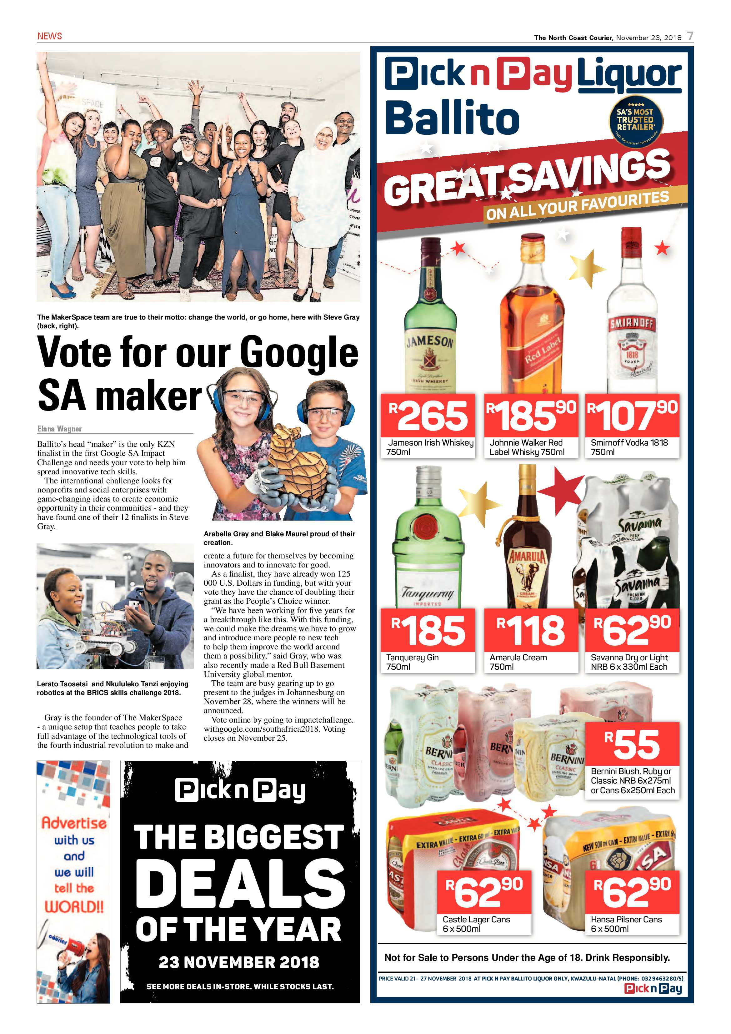 The North Coast Courier – 23 November 2018 page 7