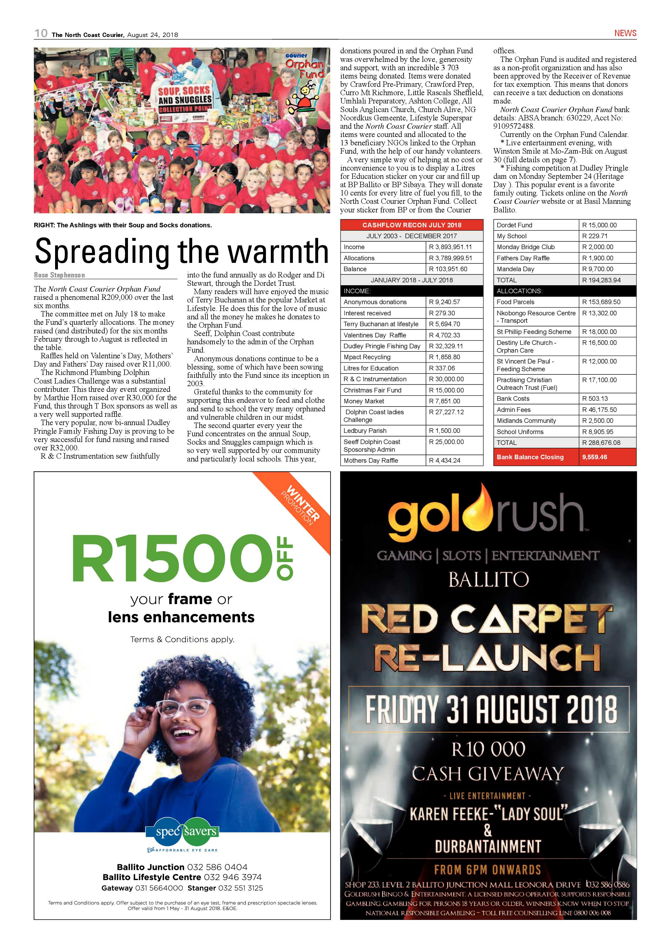 The North Coast Courier – 24 August 2018 page 10