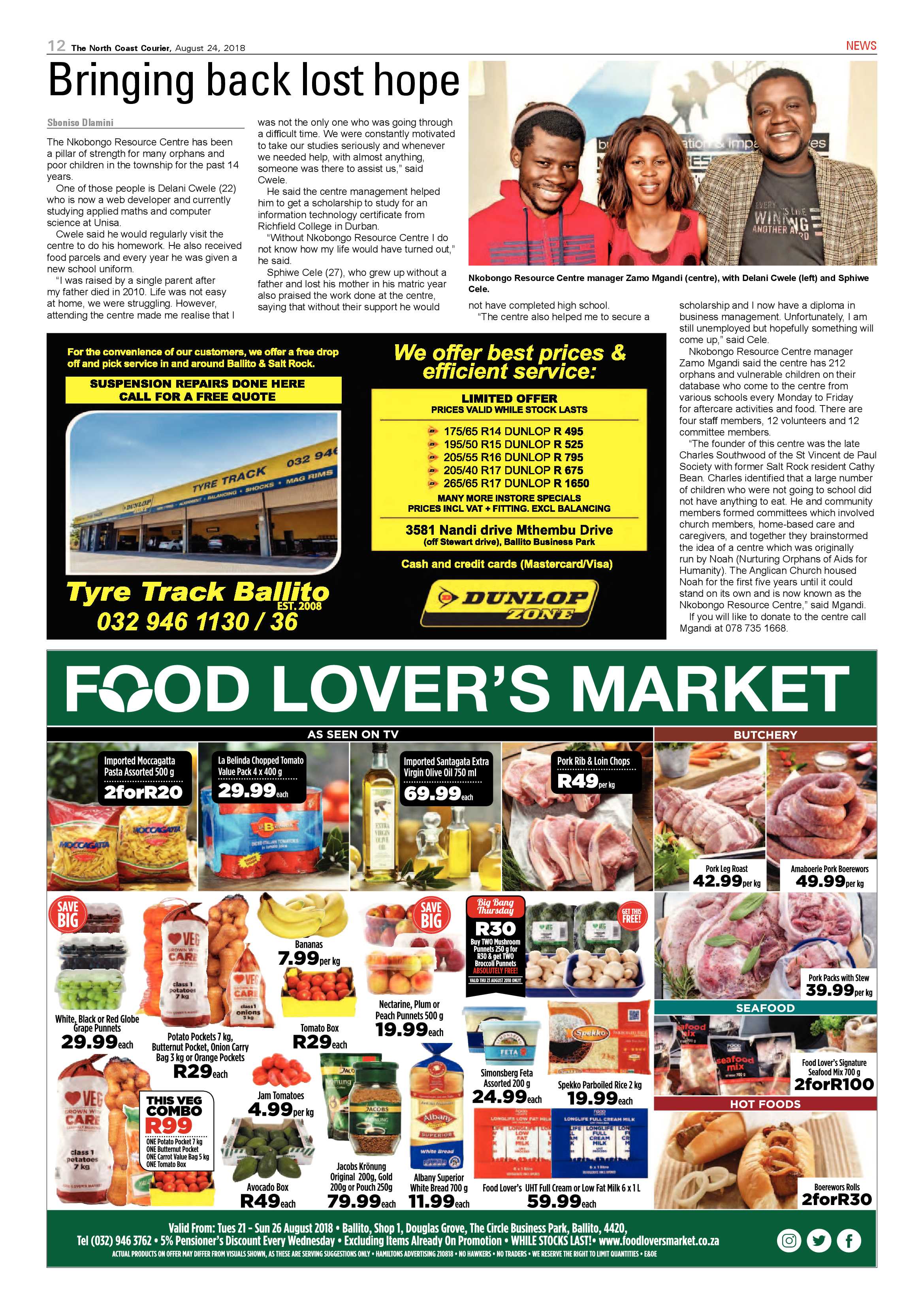 The North Coast Courier – 24 August 2018 page 12