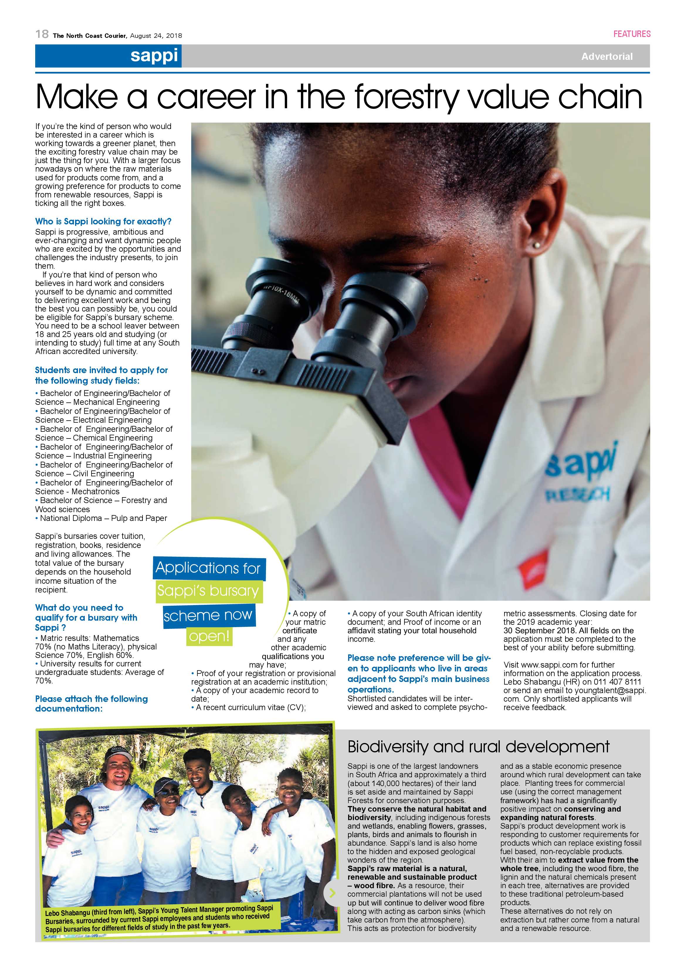 The North Coast Courier – 24 August 2018 page 18