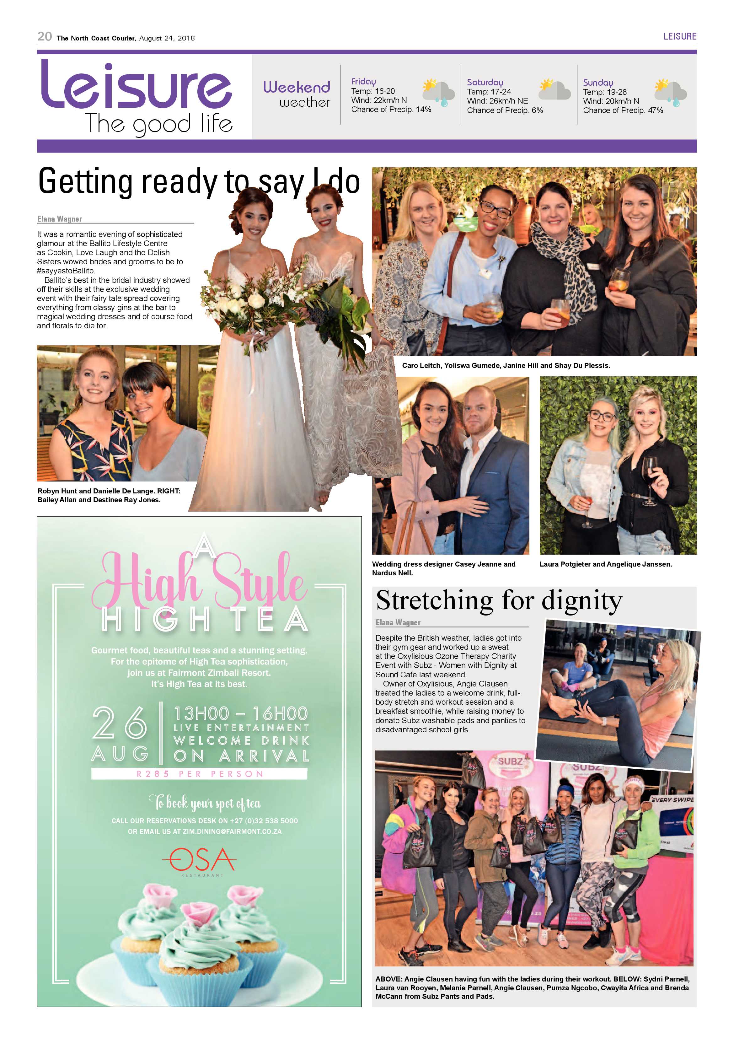 The North Coast Courier – 24 August 2018 page 20