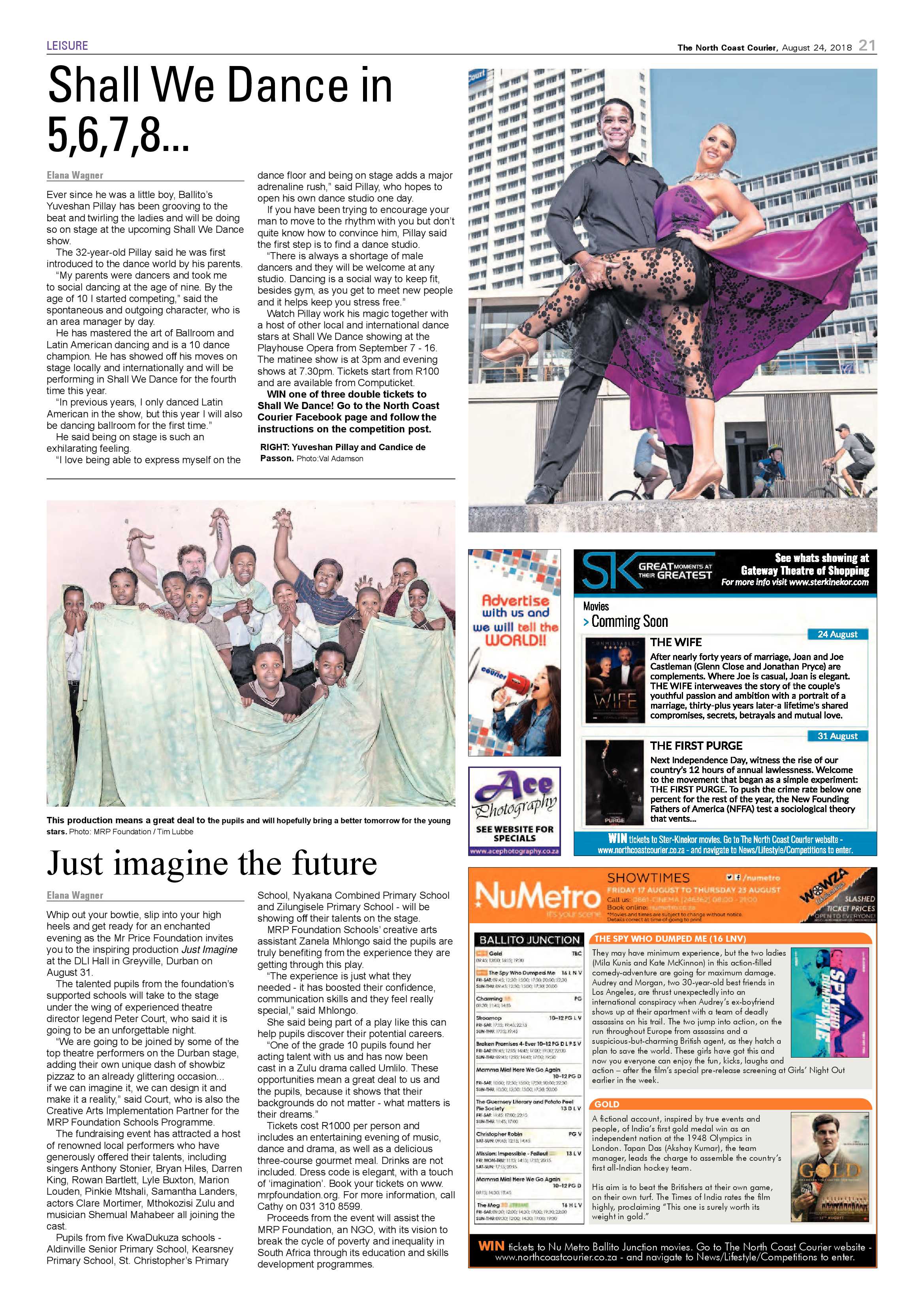 The North Coast Courier – 24 August 2018 page 21