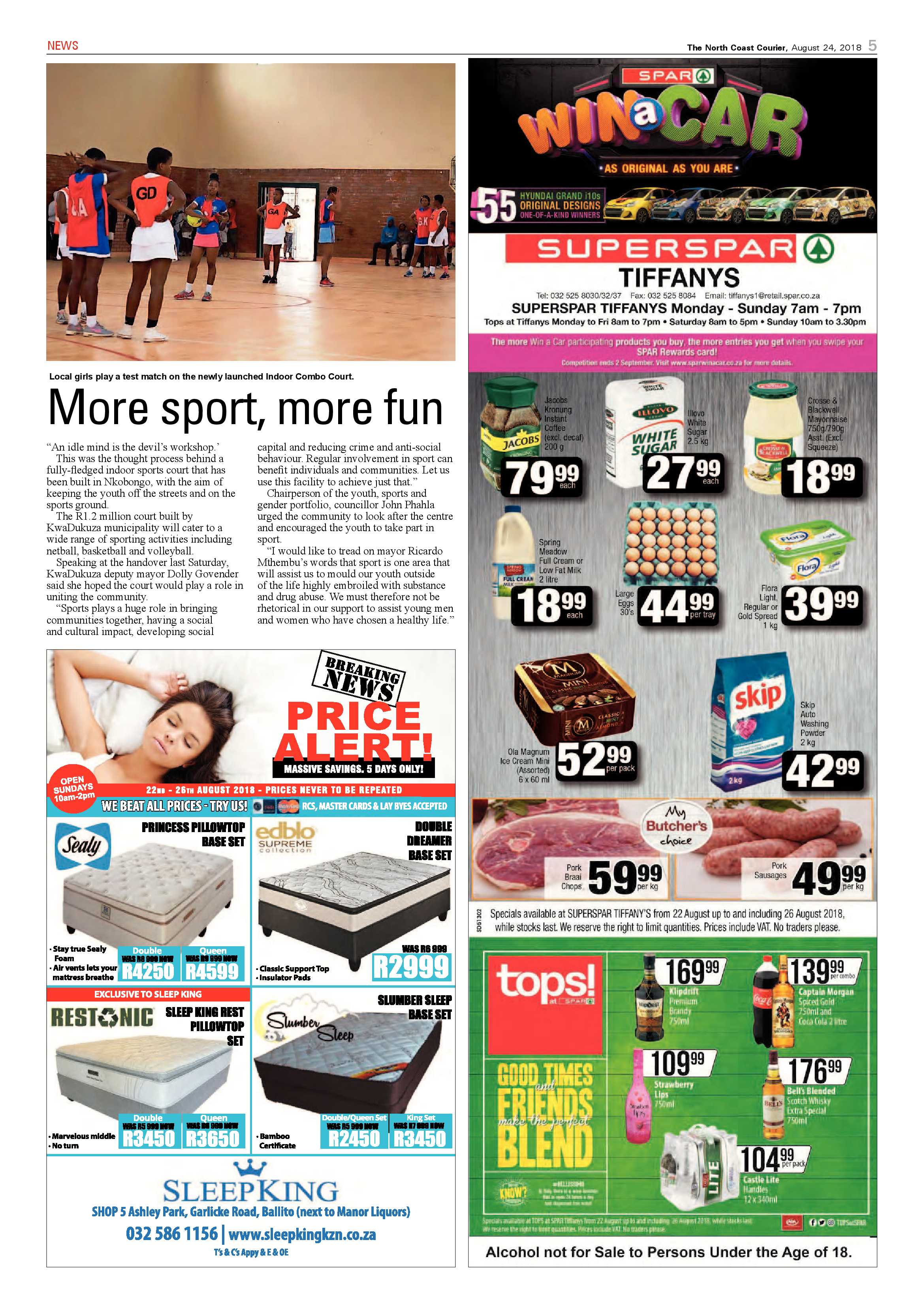 The North Coast Courier – 24 August 2018 page 5